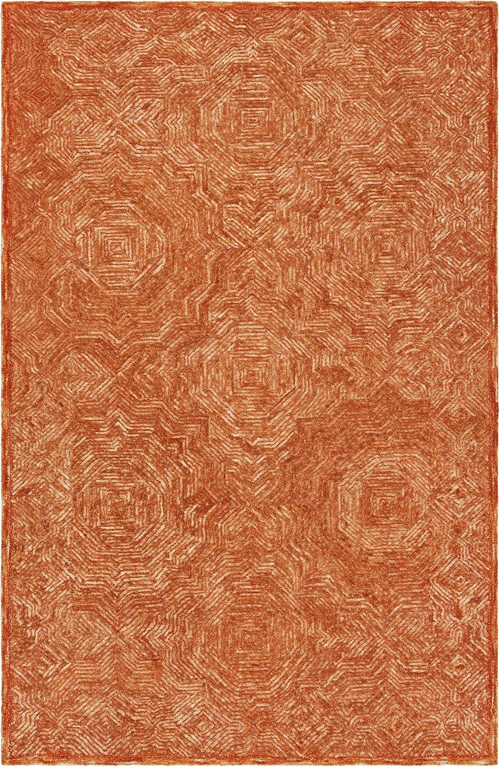SAFAVIEH Ikat Collection IKT506P Handmade Rust Rug