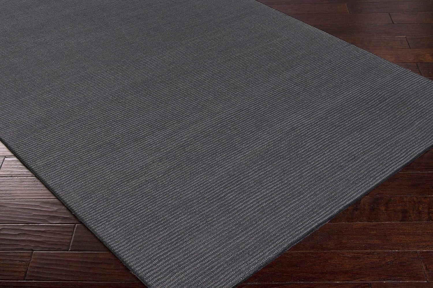 Hauteloom Brockton Solid Black Wool Rug