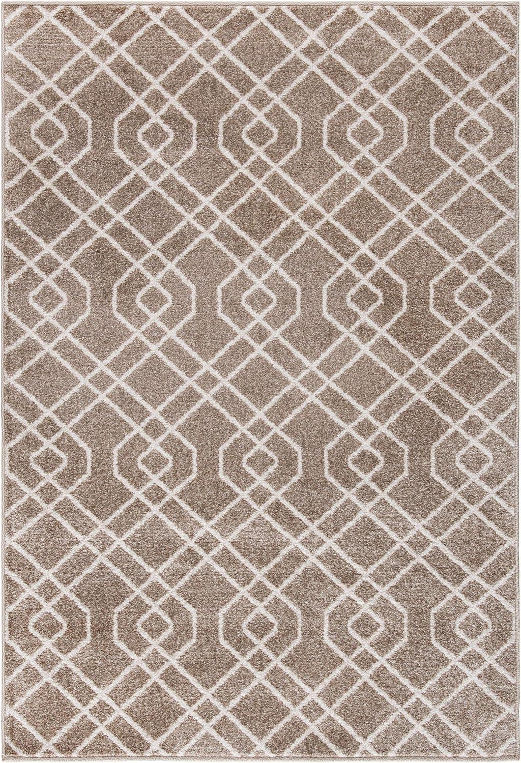 Amherst AMT407 Power Loomed Area Rug - Wheat/Beige - 4'x6' - Safavieh.
