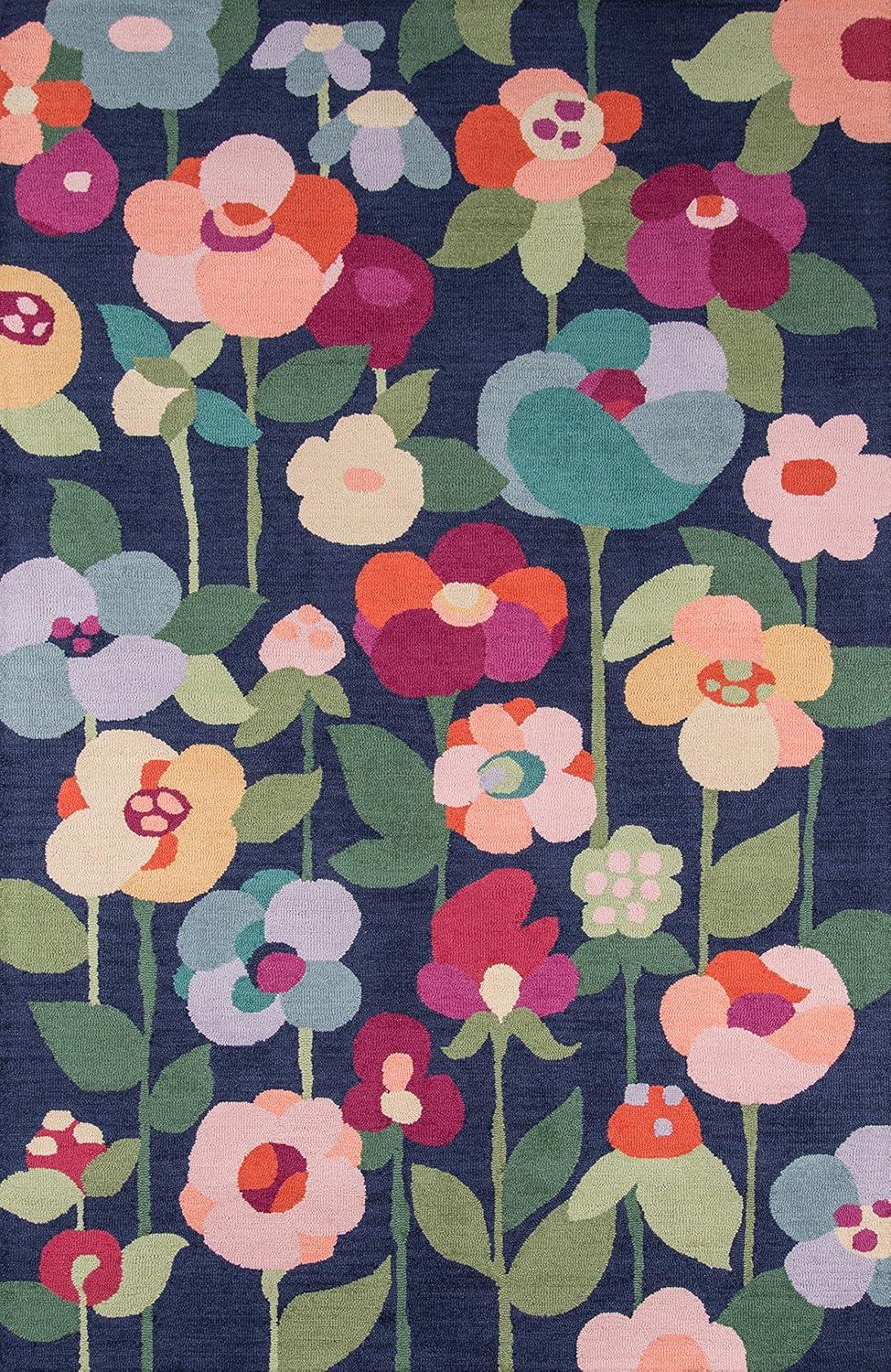 Floral Tufted Wool Rug