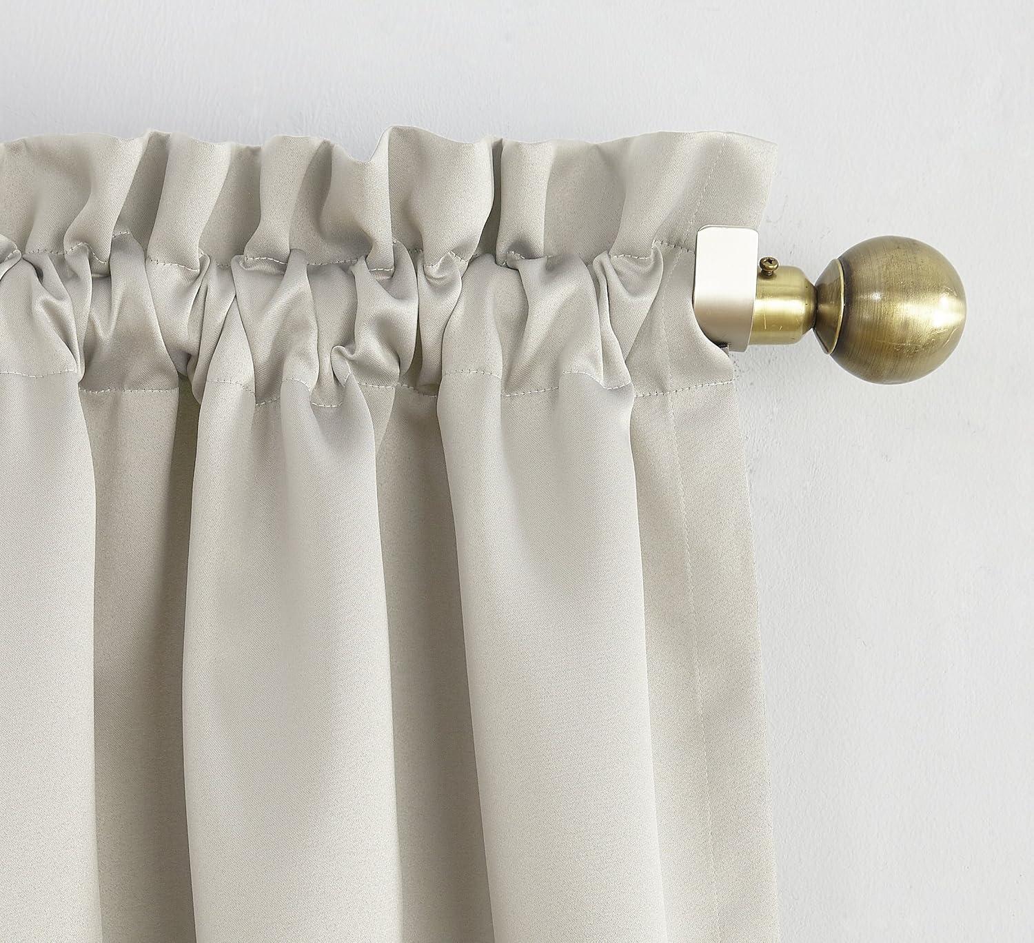 40"x84" Sun Zero Blackout Kenneth Energy Saving Rod Pocket Curtain Panel Pearl: Thermal Insulated, Noise Reduction