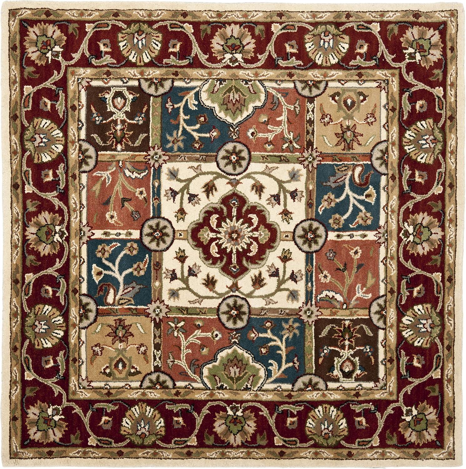 Heritage HG925 Hand Tufted Area Rug - Multi/Red - 6'x6' - Safavieh.