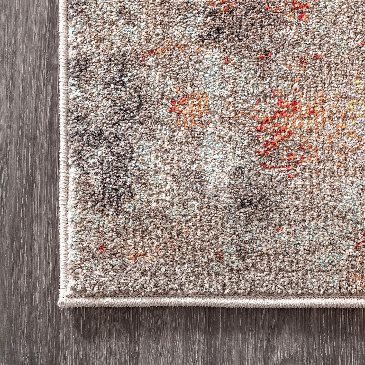 JONATHAN Y Contemporary POP Modern Abstract Vintage Cream/Orange 3 ft. x 5 ft. Area Rug