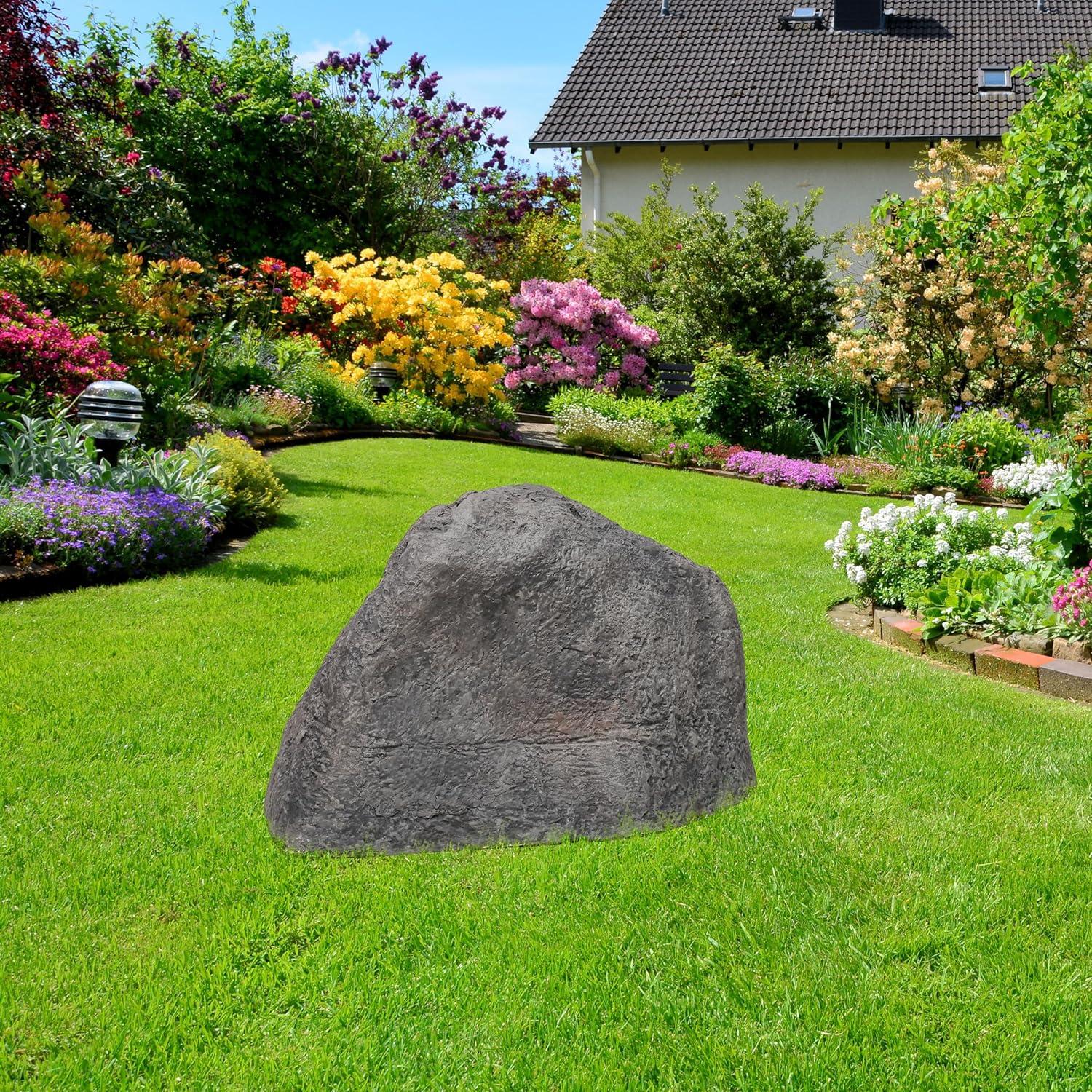 Natural Gray Fiberglass Artificial Rock Decor for Outdoors