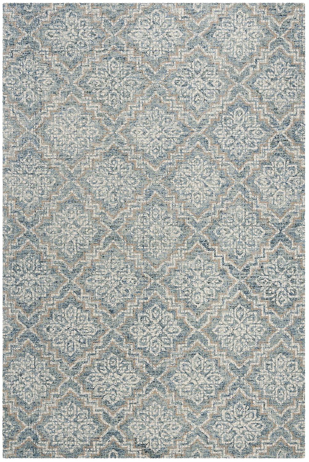 Abstract ABT201 Handmade Indoor Area Rug - Blue/Grey - 4'x6' - Safavieh