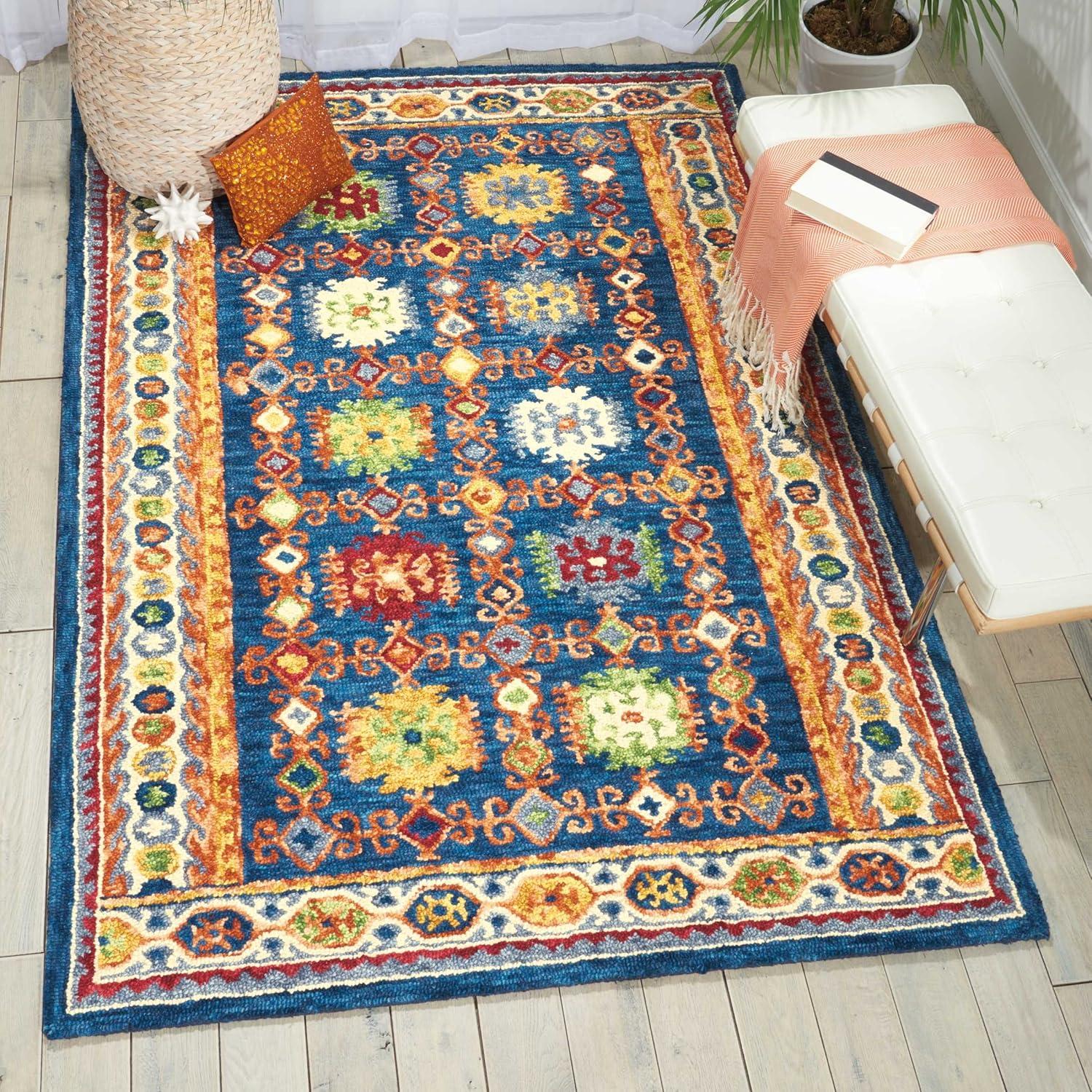 Nourison Vivid Navy Indoor Area Rug VIV09 8'X10'6"