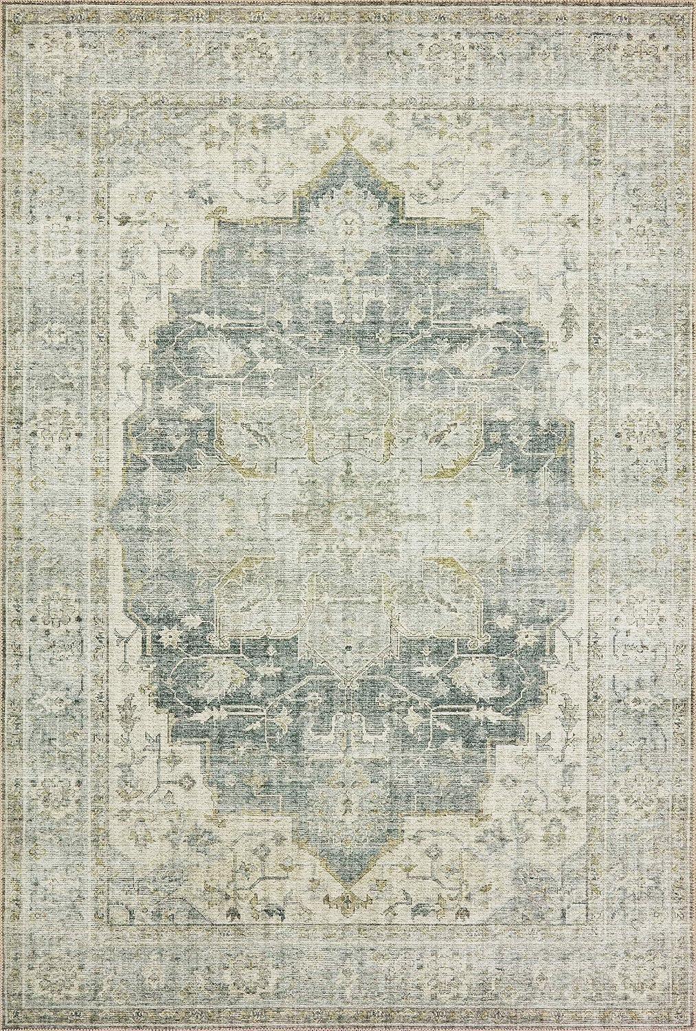 Loloi II Skye SKY-12 Charcoal / Dove Oriental Area Rug 7'-6" x 9'-6"