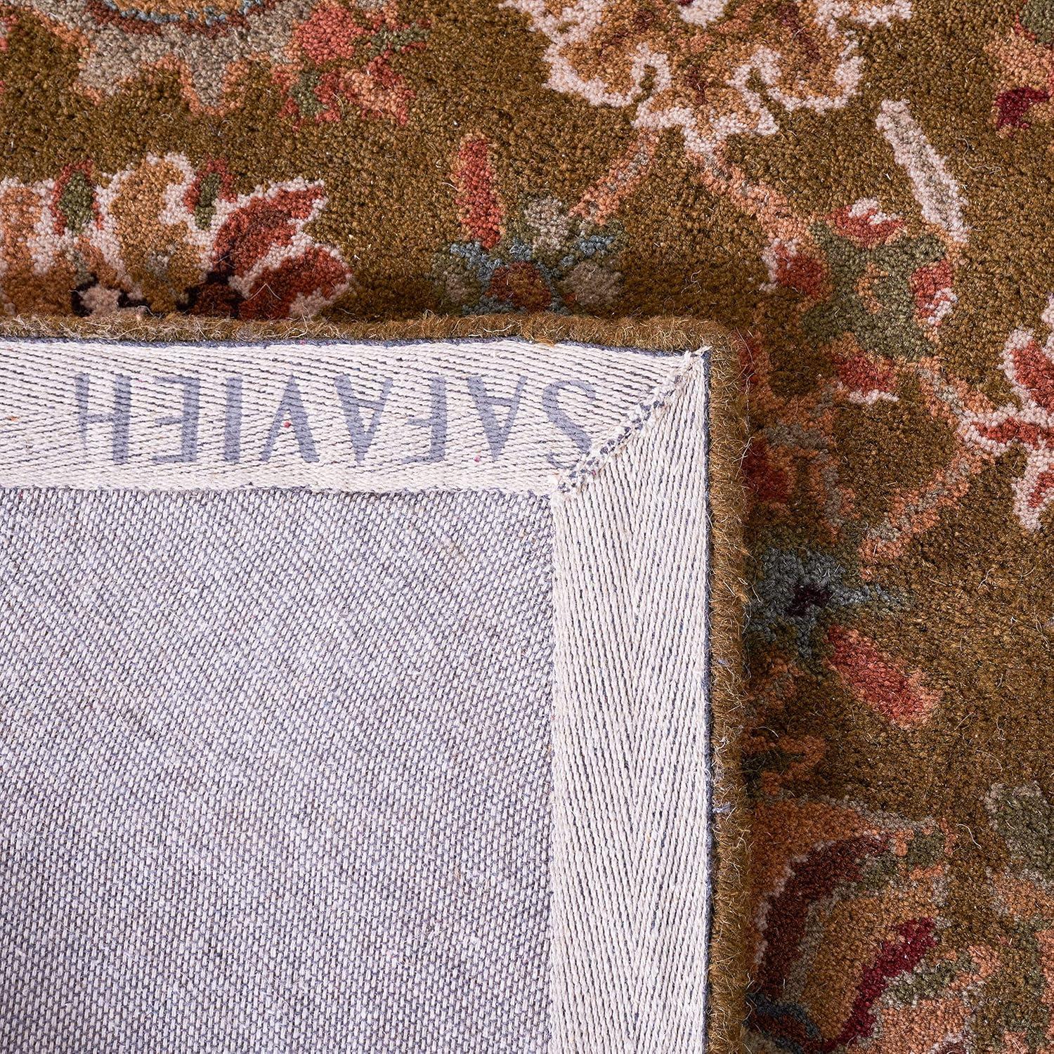 Classic CL758 Hand Tufted Runner Rug - Olive/Camel - 2'3"x12' - Safavieh.