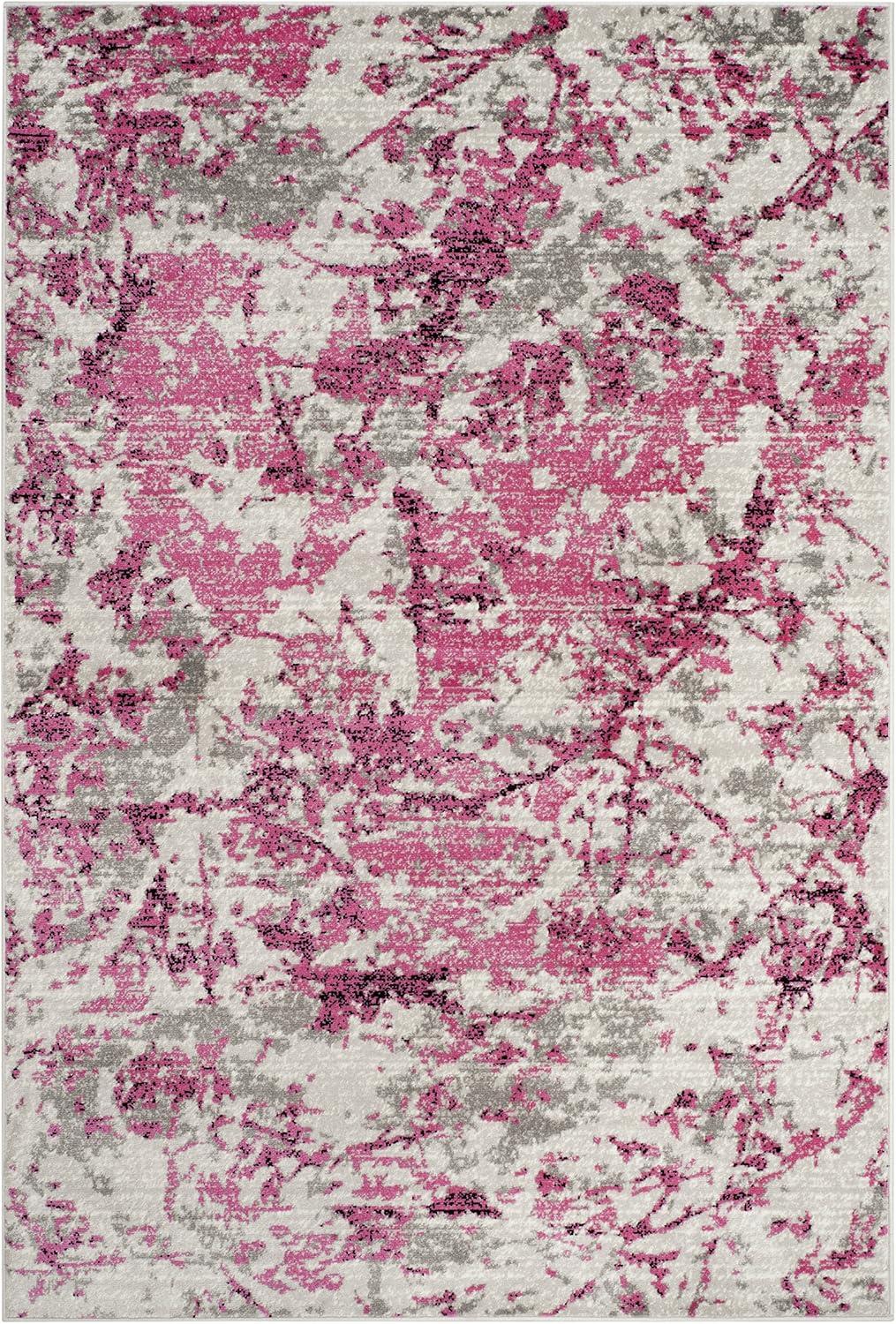 Skyler SKY186 Power Loomed Area Rug - Pink/Ivory - 5'1"x7'6" - Safavieh.