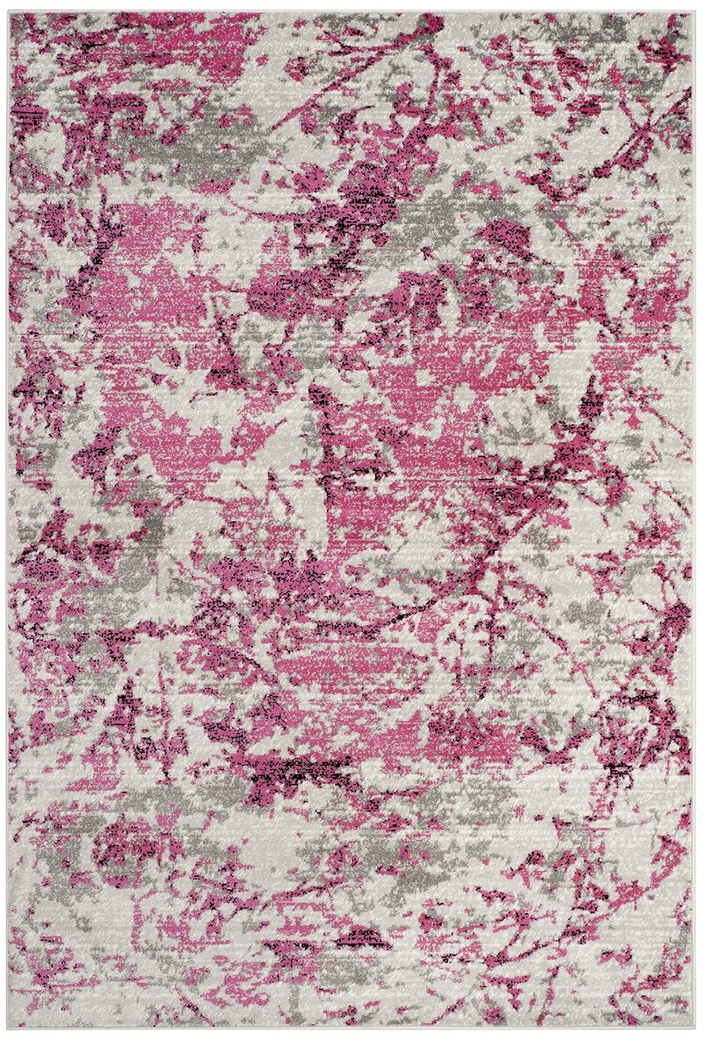 Skyler SKY186 Power Loomed Indoor Area Rug - Pink/Ivory - 4'x6' - Safavieh