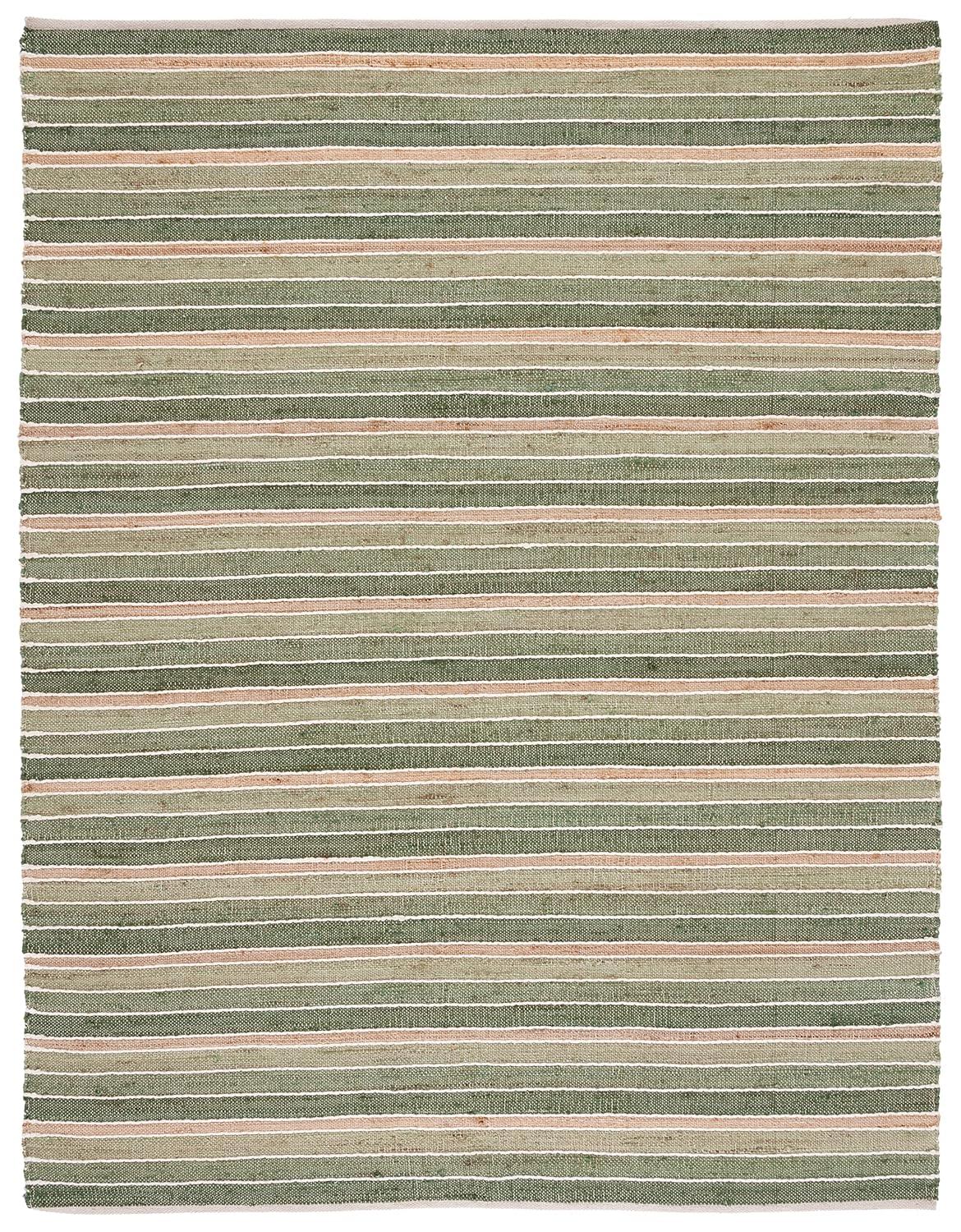 Striped Kilim STK312 Hand Woven Area Rug - Green/Natural - 8'x10' - Safavieh.