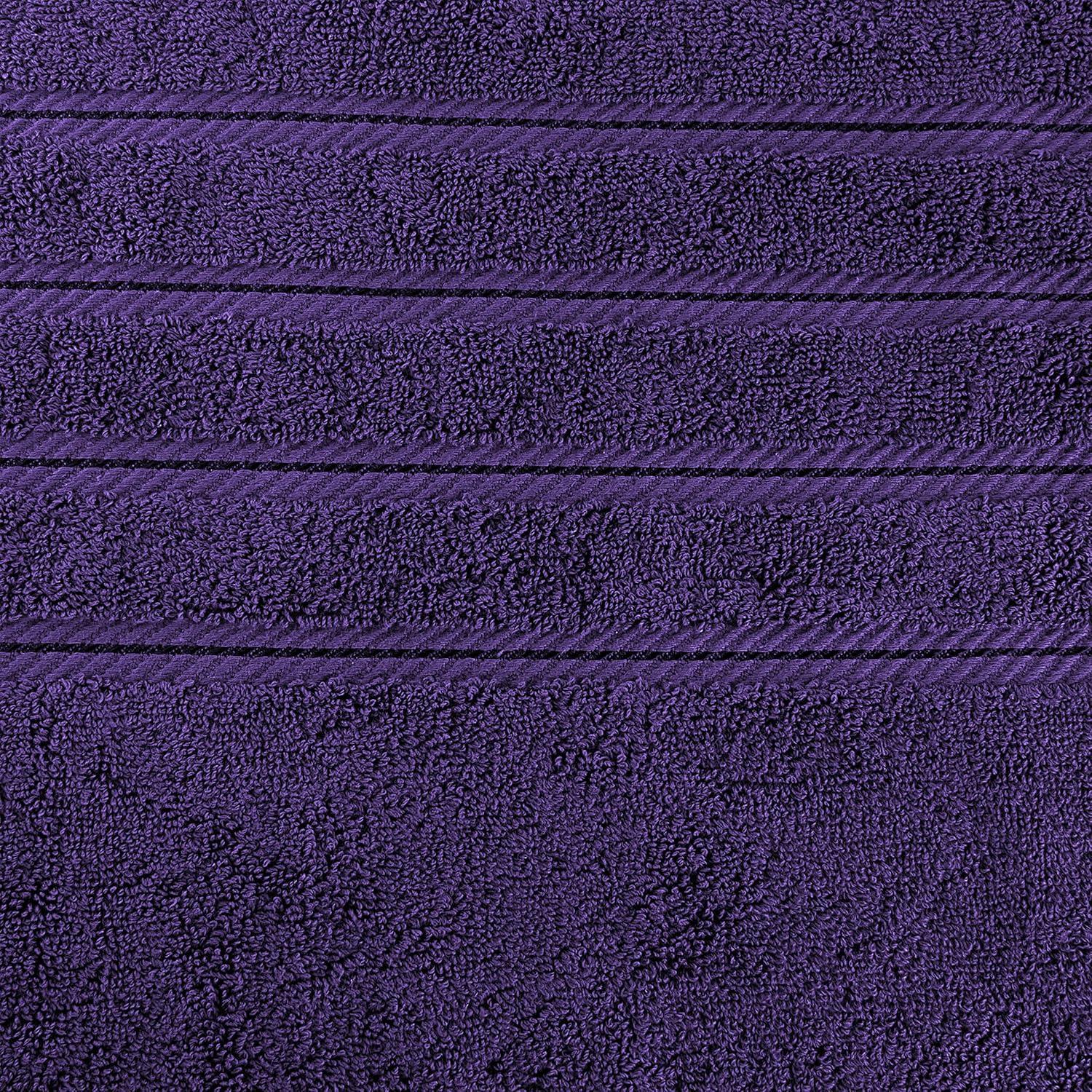 FAST APPLIANCES LLC Purple Bath Towels Set For Bathroom Soft Absorbent Durable 650 GSM Turkish Cotton Towel Set Of 6, 2 Large Bath Towels, 2 Hand Towels, 2 Washclothes