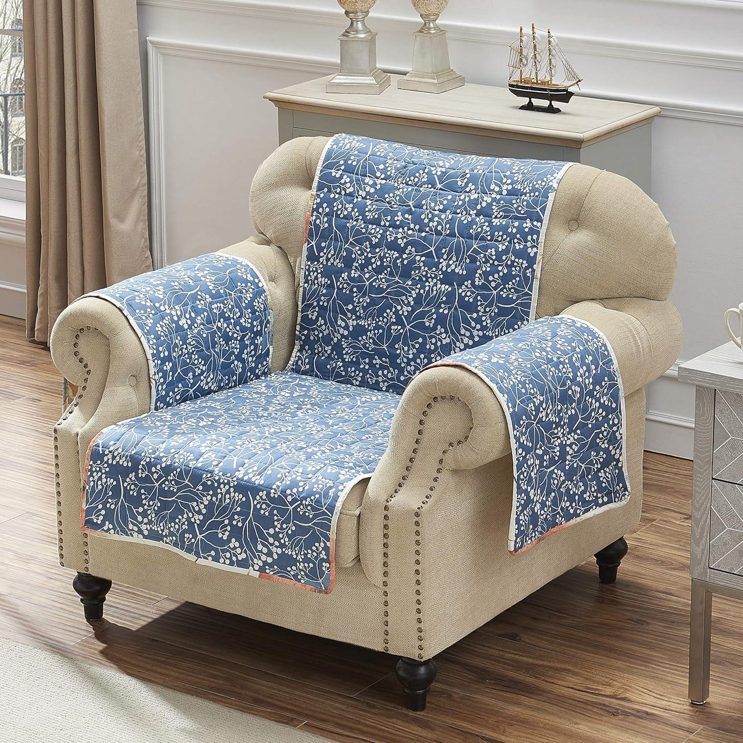 Barefoot Bungalow Elmina Willow Reversible Quilted Armchair Slipcover