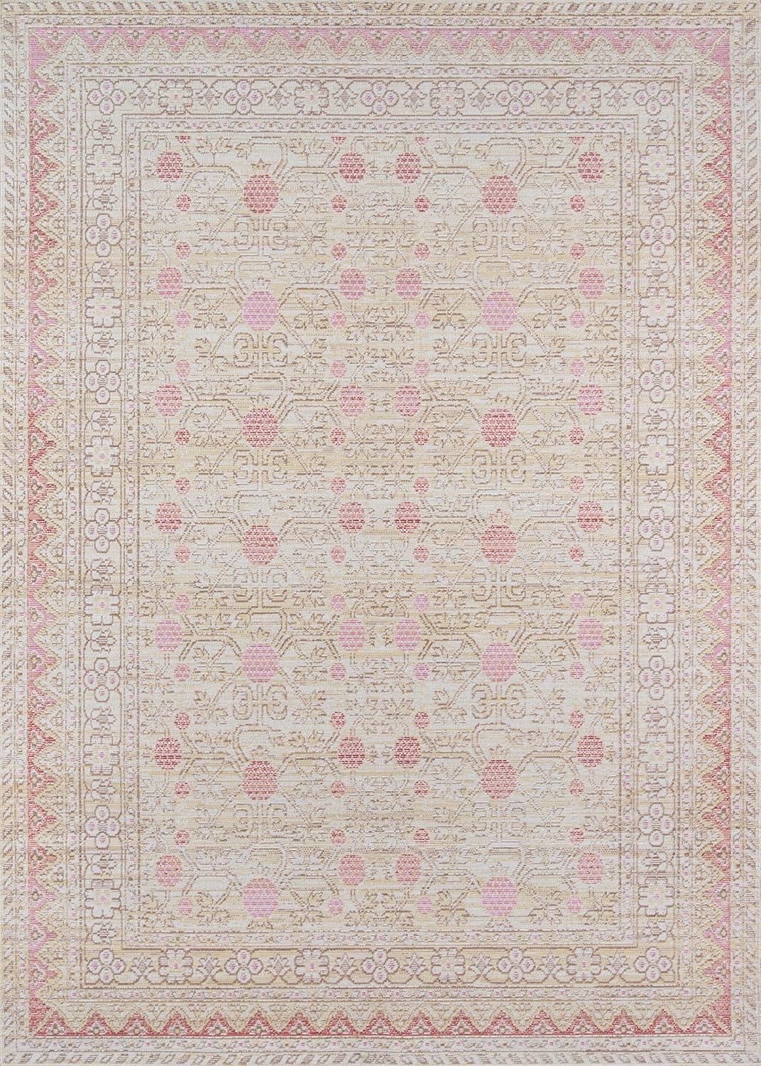 Momeni Isabella Oriental and Overdyed Traditional Area Rugs, Pink