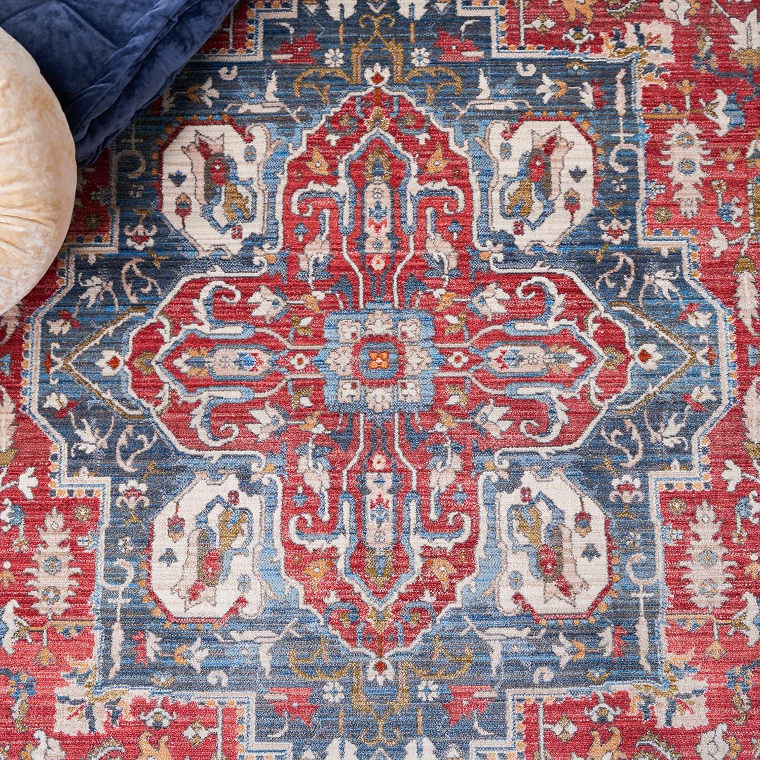 Vintage Persian VTP479 Power Loomed Area Rug - Red/Blue - 8'x10' - Safavieh.