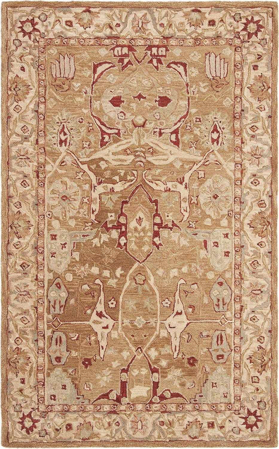 Anatolia AN515 Hand Tufted Area Rug - Straw/Ivory - 8'9"x11'9" - Safavieh..