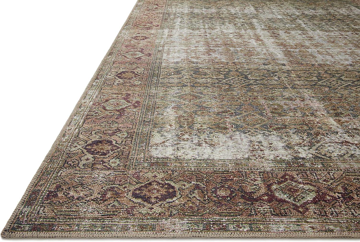 Ivory Synthetic 30x114 Stain-Resistant Vintage-Inspired Runner Rug