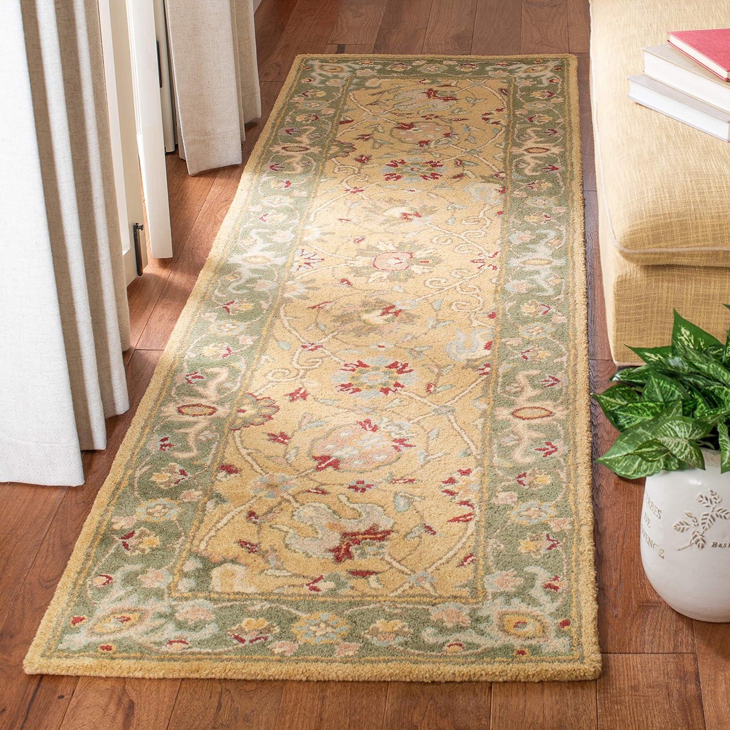 Antiquity AT21 Hand Tufted Indoor Runner Rug - Gold - 2'3"x8' - Safavieh