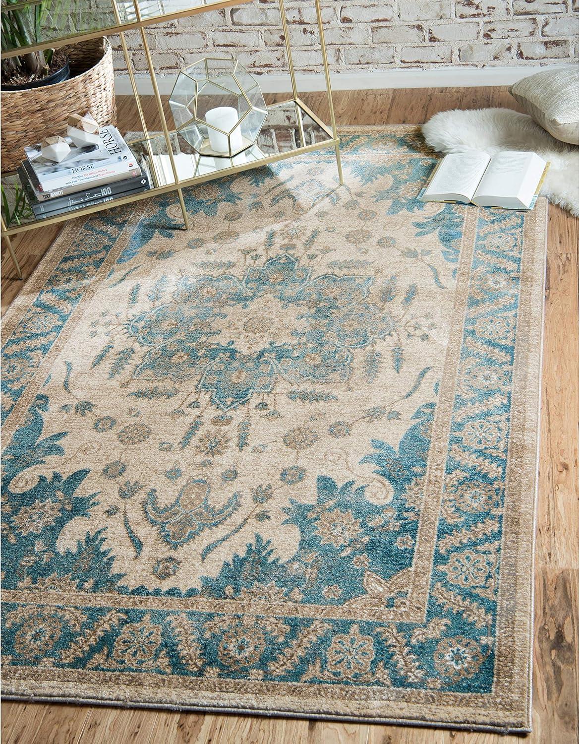 Unique Loom 7' 1 x 10' 0 Gray Salzburg Altstadt Area Rug