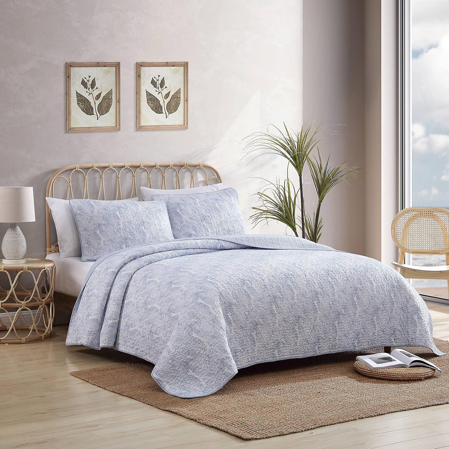 Distressed Water Leaves Cotton Quilt Set - Tommy Bahama