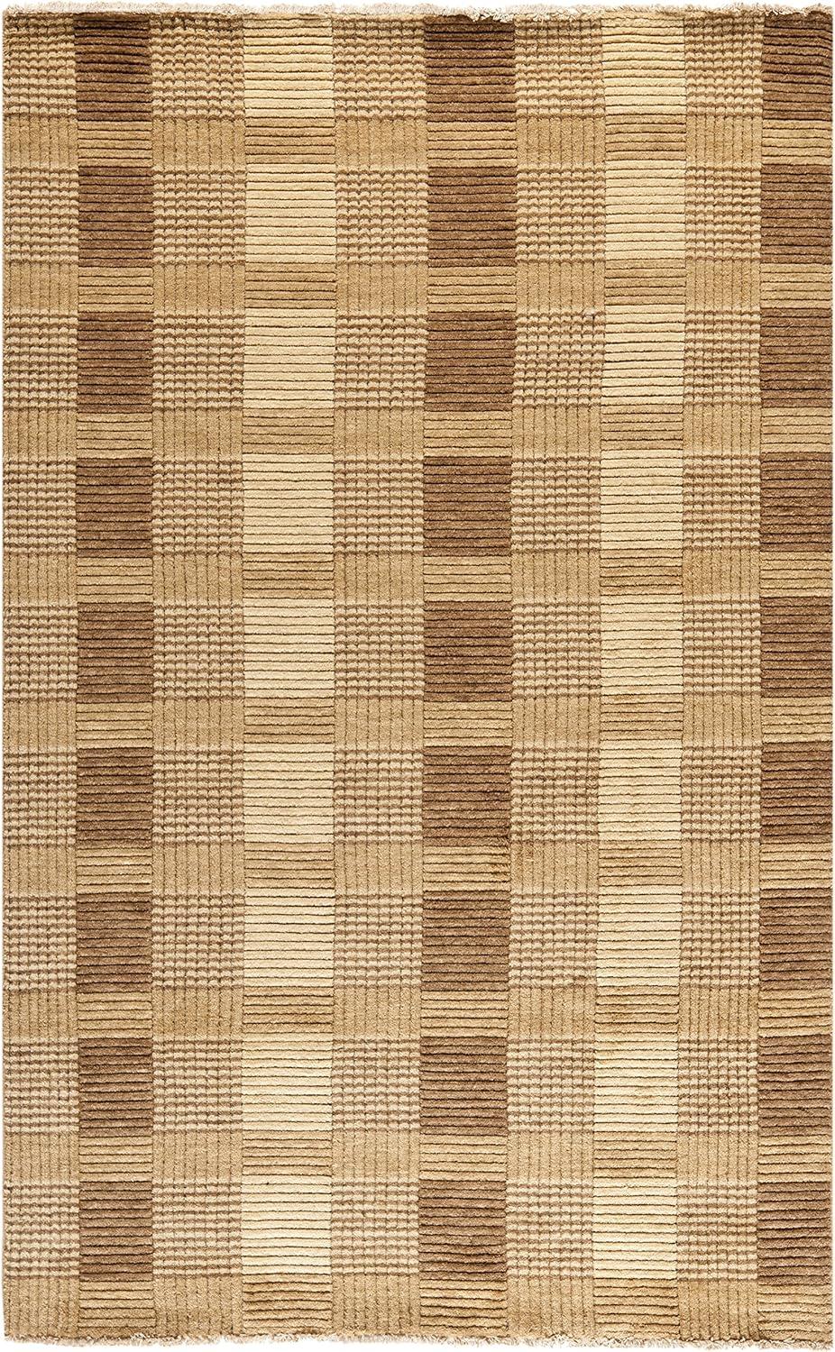 Tibetan Hand Loomed Wool Geometric Rug