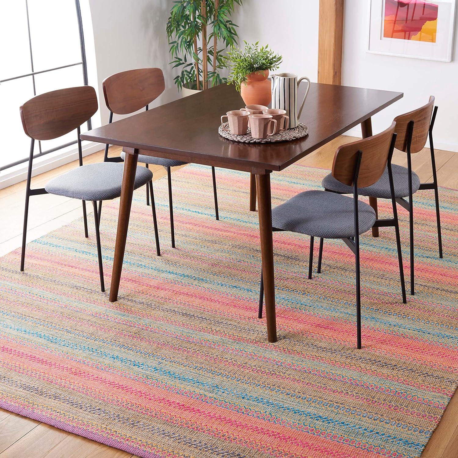 Kilim KLM475 Hand Woven Area Rug - Pink/Blue - 6'x9' - Safavieh.