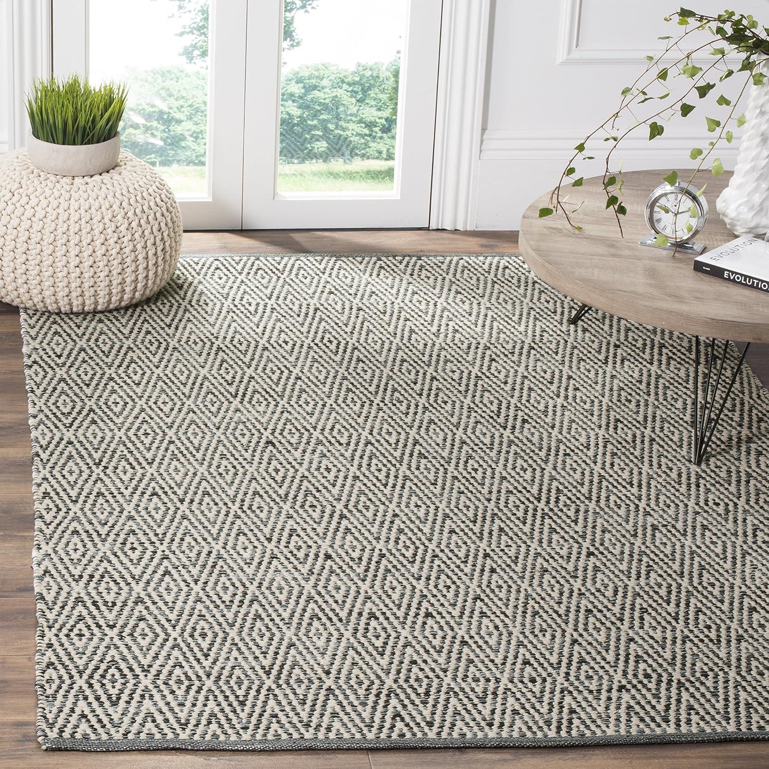 Montauk MTK414 Hand Woven Indoor Area Rug - Ivory/Dark Grey - 10'x14' - Safavieh