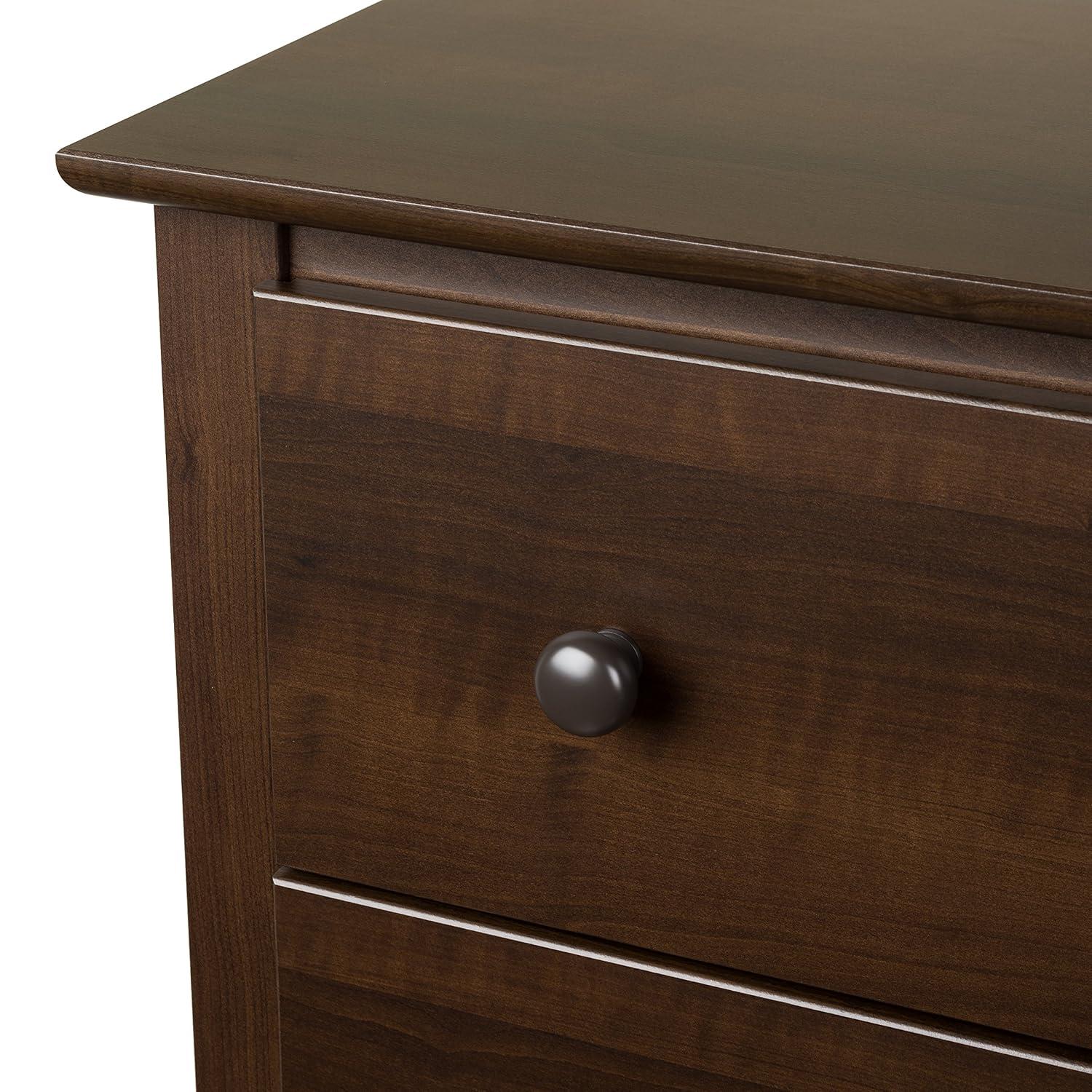 Prepac Fremont Nightstand - Espresso: Wood Composite, 3 Storage Drawers, Bedroom Furniture