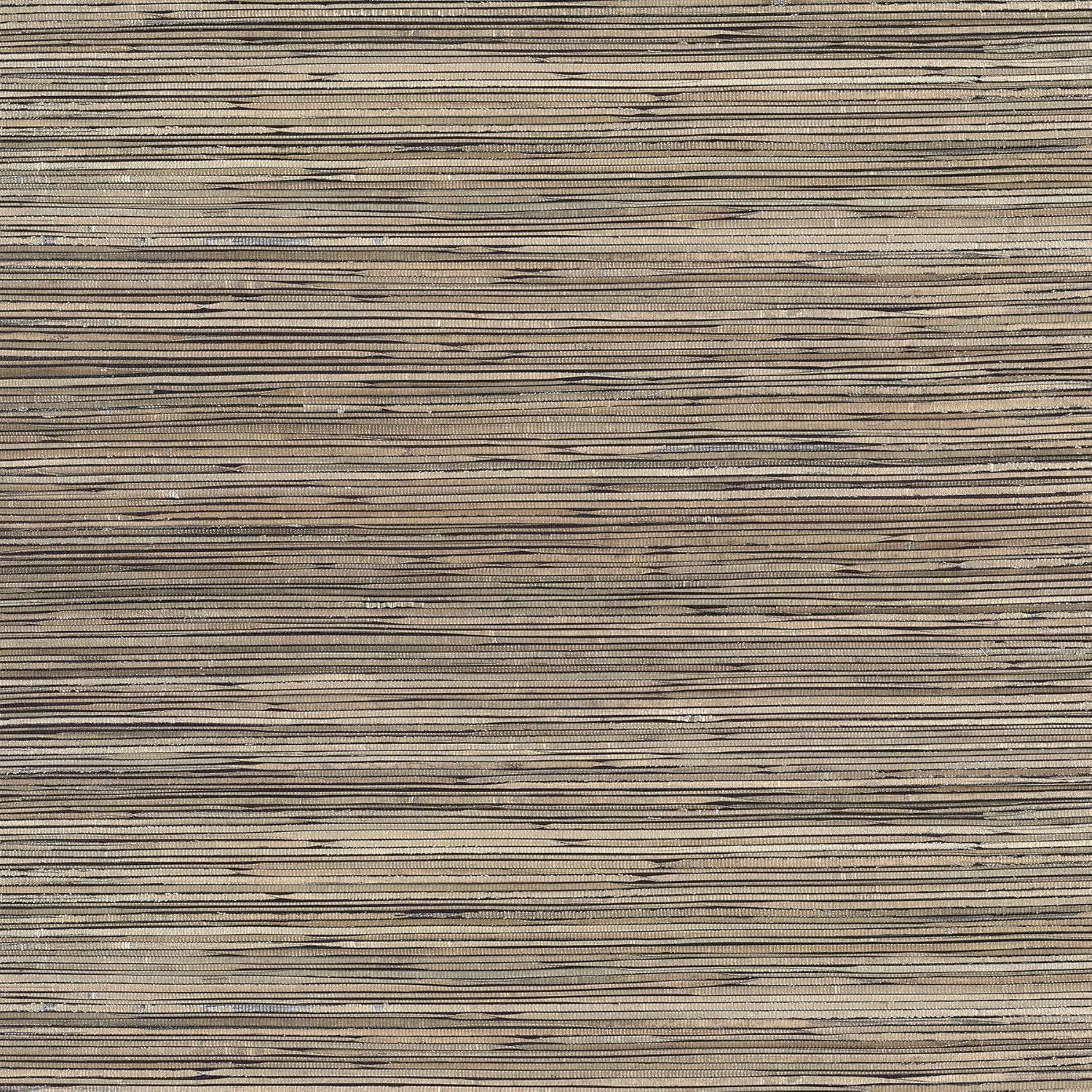 Surin Metallic Brown Grasscloth Wallpaper Roll