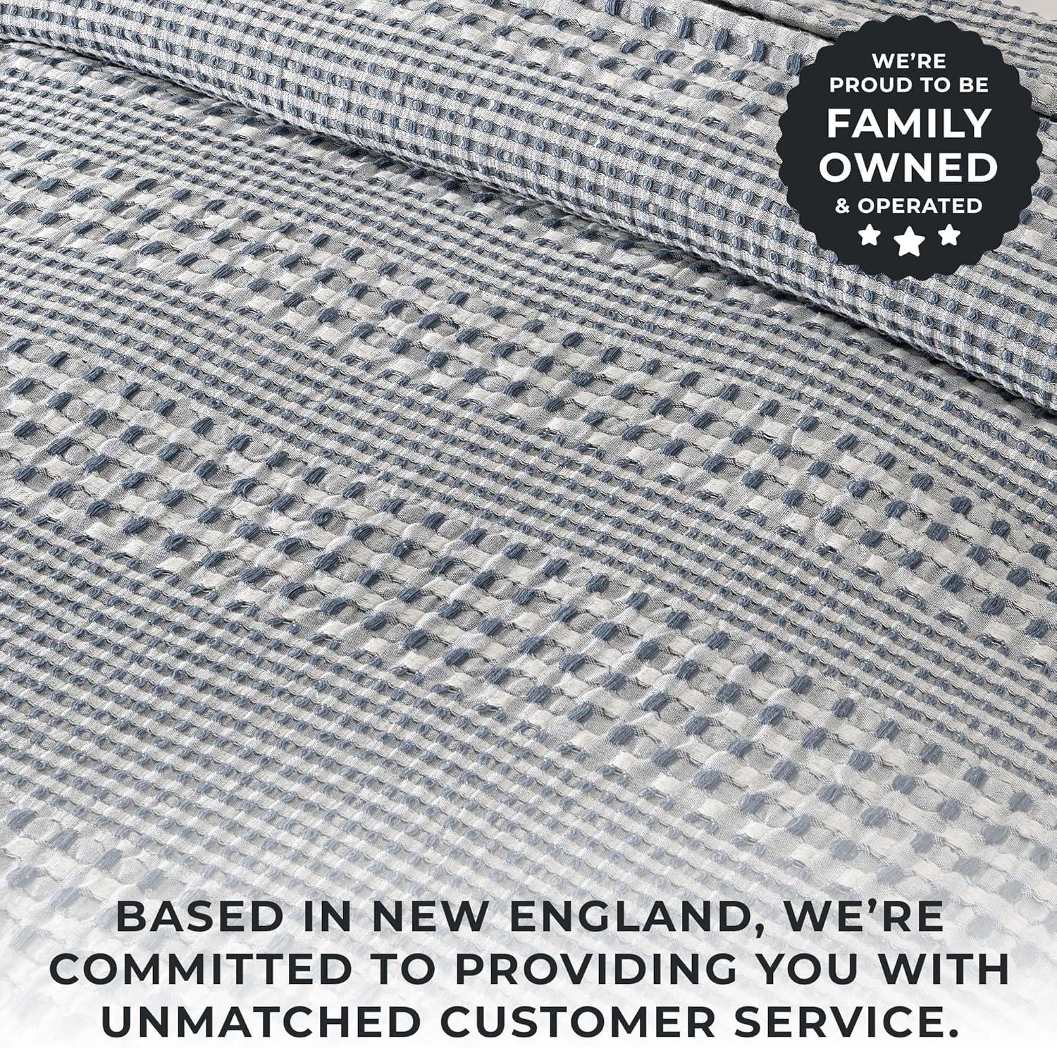 Cotton Soft All Season Waffle Weave Textured Bed Blanket - Great Bay Home