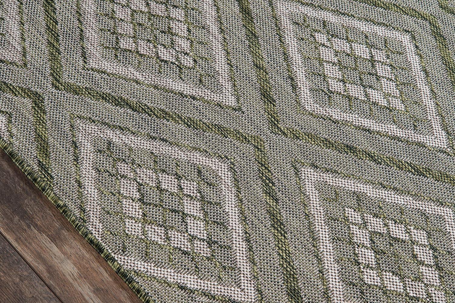 Madcap Cottage by Howard Elliott Collection Lake Palace Geometric Green/Gray Area Rug