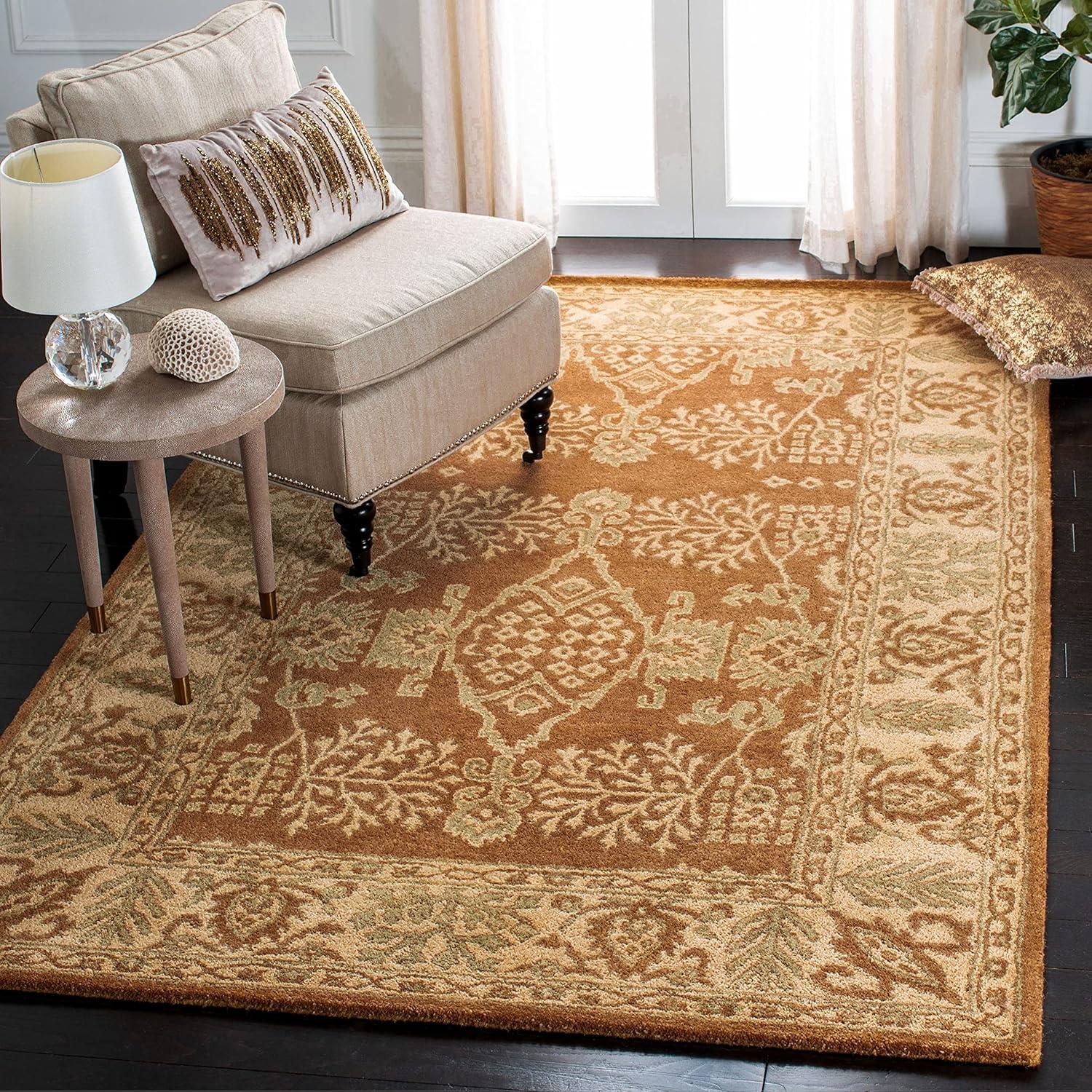 Bergama BRG190 Hand Tufted Indoor Area Rug - Red/Rust - 5'x8' - Safavieh