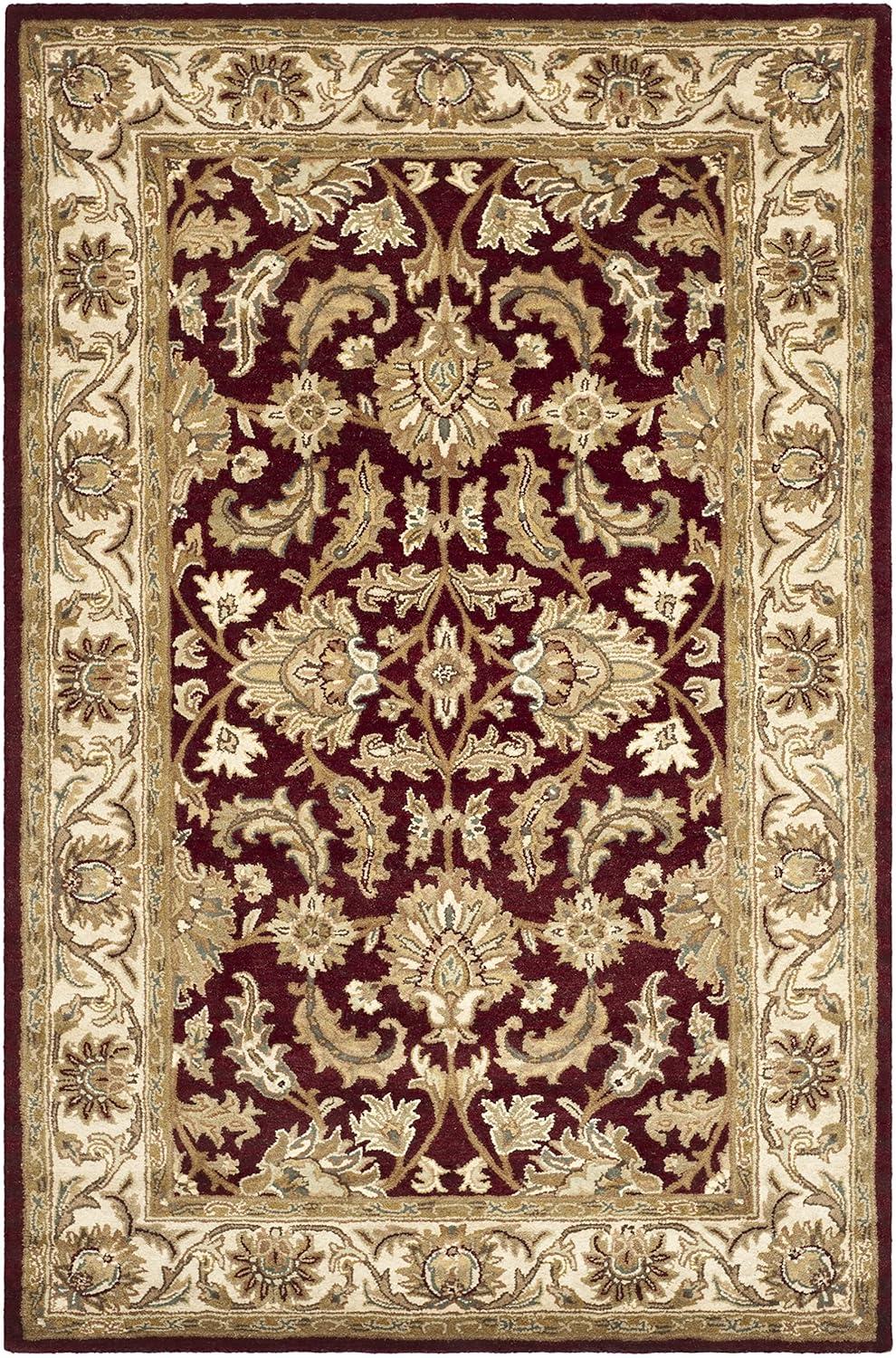Heritage HG628 Hand Tufted Area Rug - Red/Ivory - 5'x8' - Safavieh.