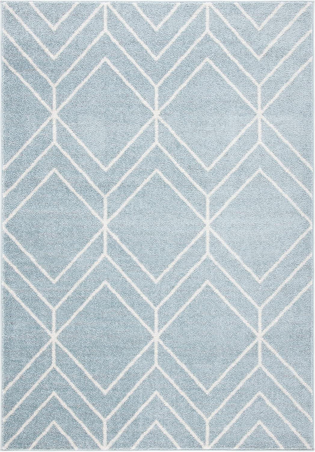 SAFAVIEH Adirondack Caitriona Geometric Area Rug, Blue/Ivory, 5'1" x 7'6"