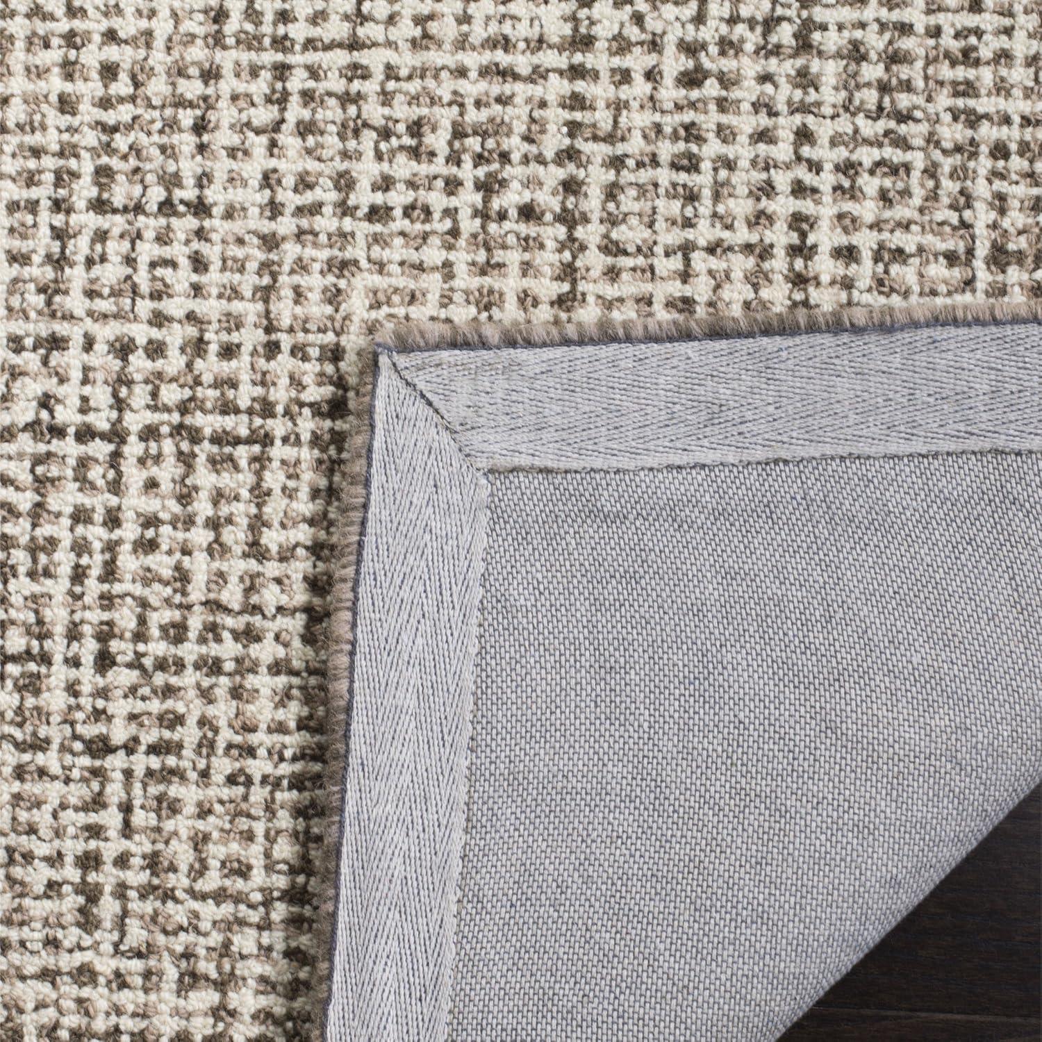 Abstract ABT220 Handmade Indoor Area Rug - Brown/Ivory - 8'x10' - Safavieh