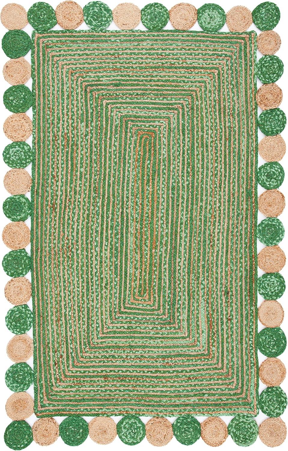 Cape Cod CAP201 Woven Indoor Area Rug - Green/Natural - 5'x8' - Safavieh