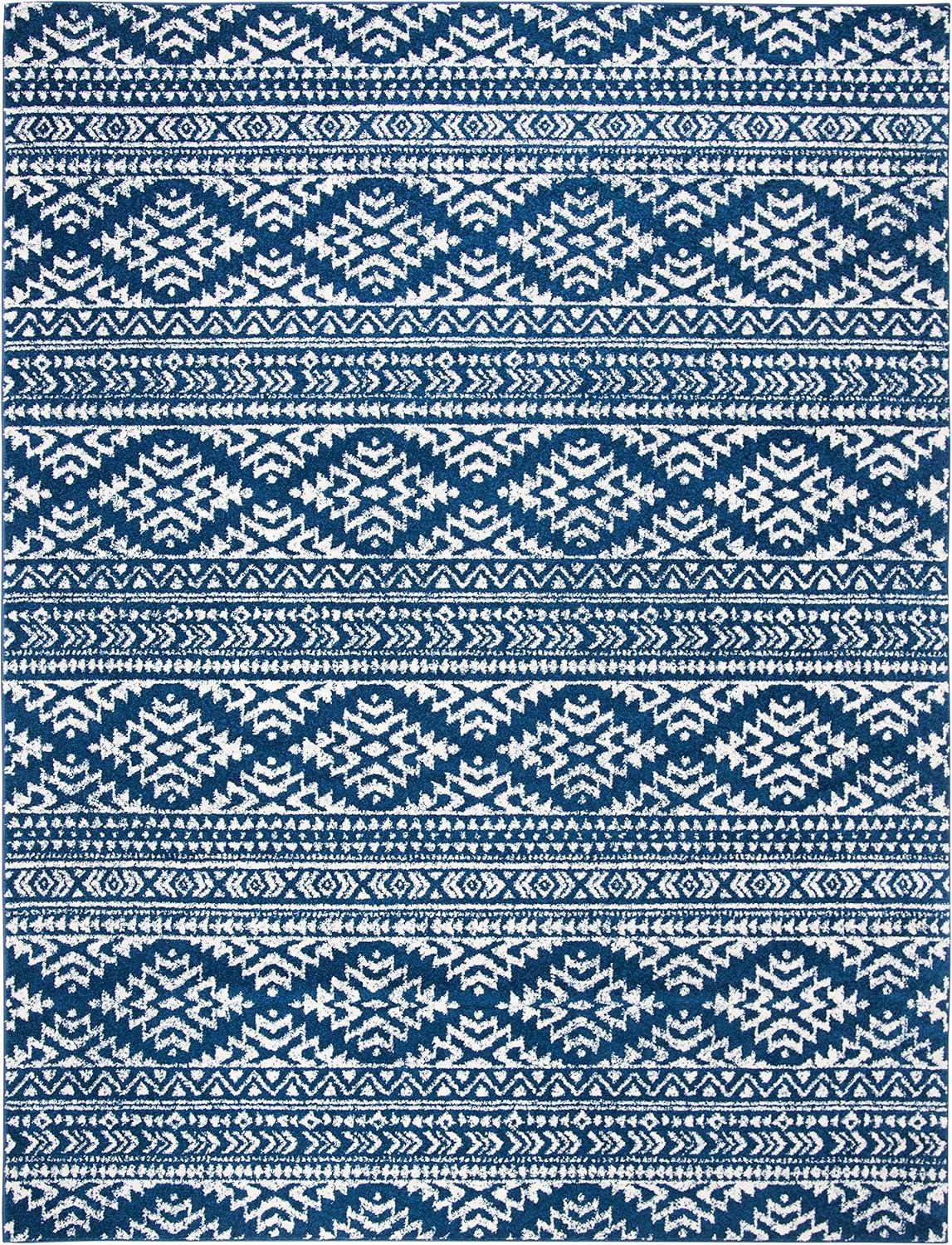 Tulum TUL272 Power Loomed Area Rug - Navy/Ivory - 8'x10' - Safavieh.