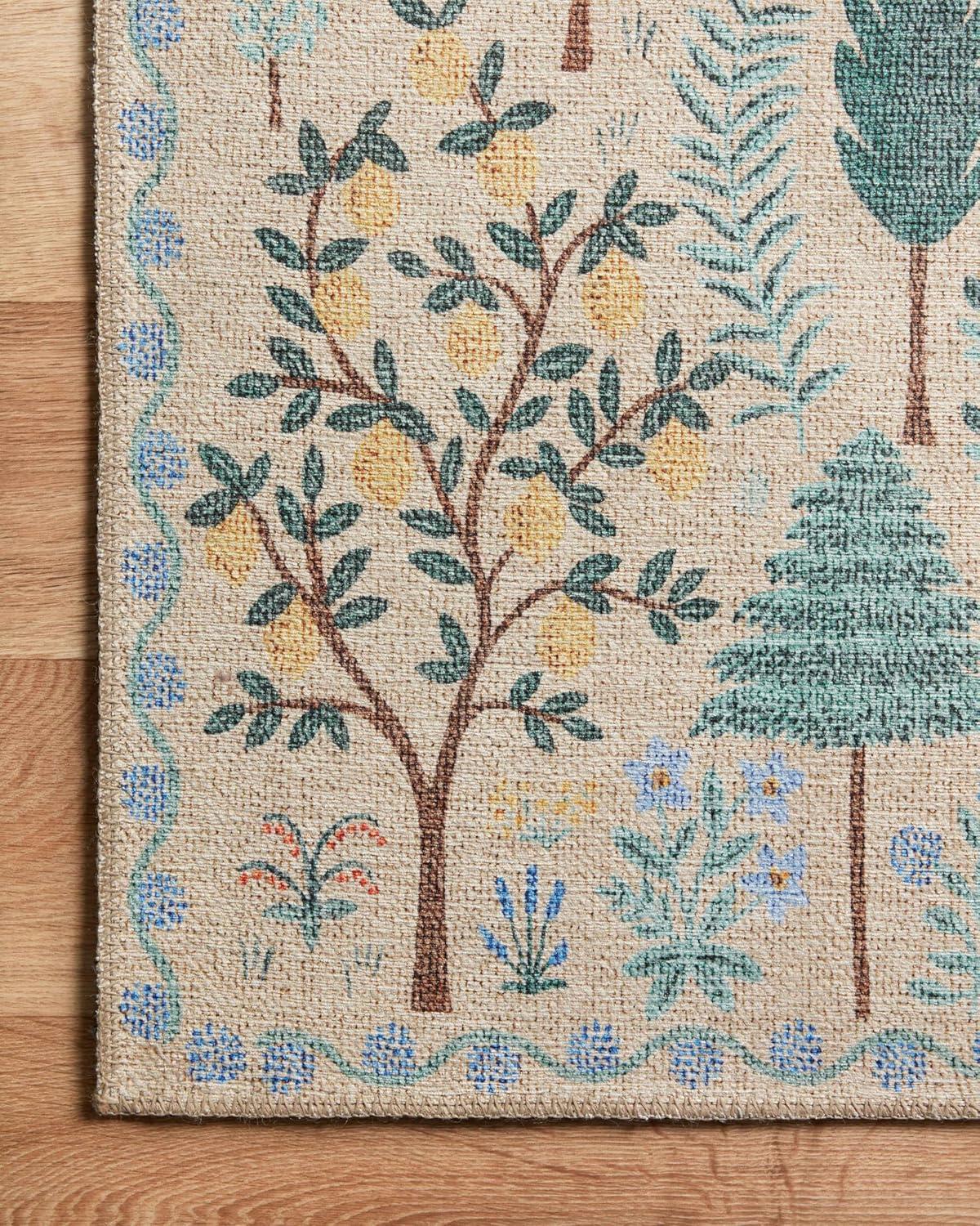 Rifle Paper Co. x Loloi Menagerie MEN-02 Forest Cream Rug