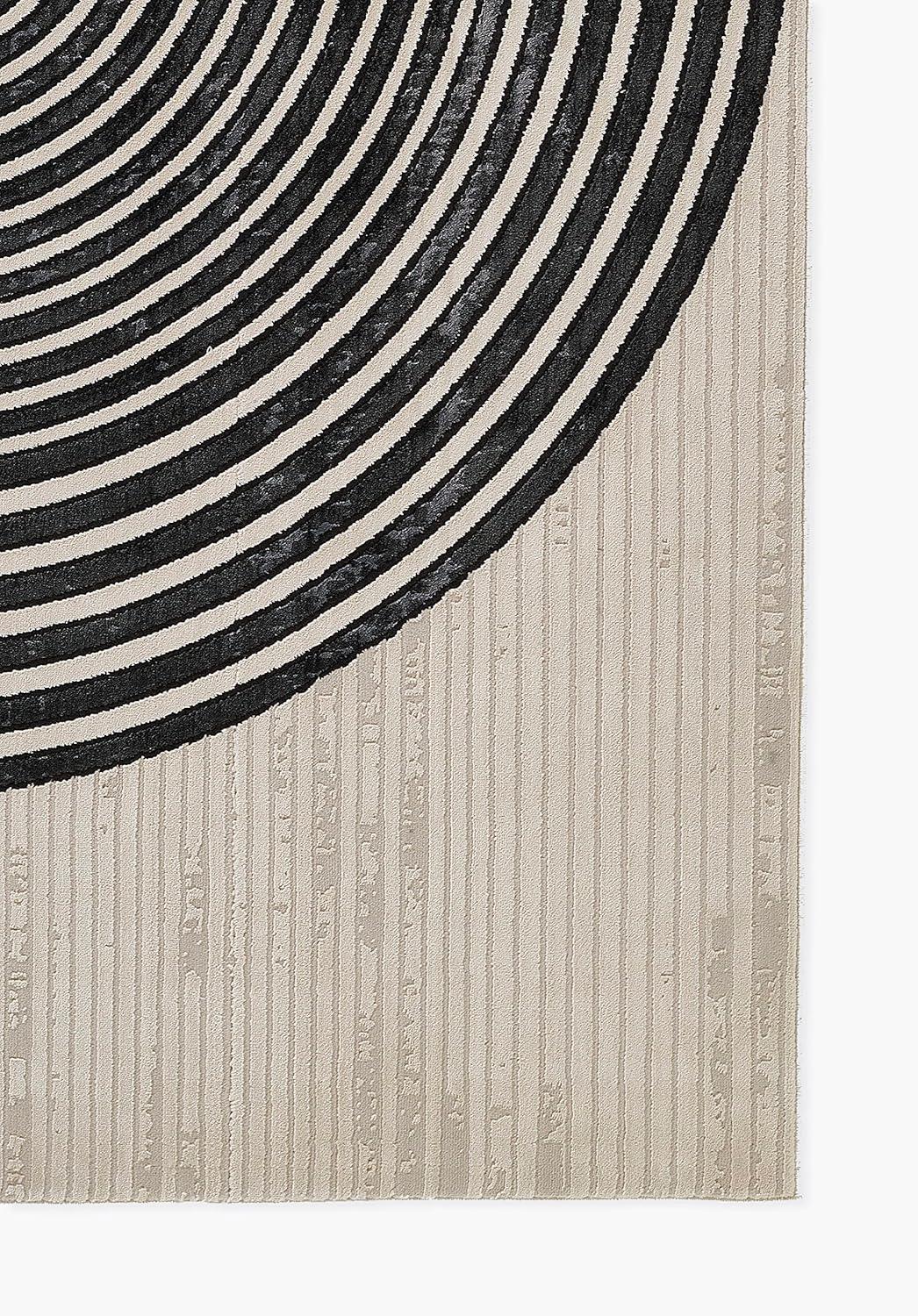 Momeni 7'10"x9'10" Xander Dean Machine Loomed Area Rug Ivory: Geometric Pattern, Low Pile, Indoor Use, Jute Backing