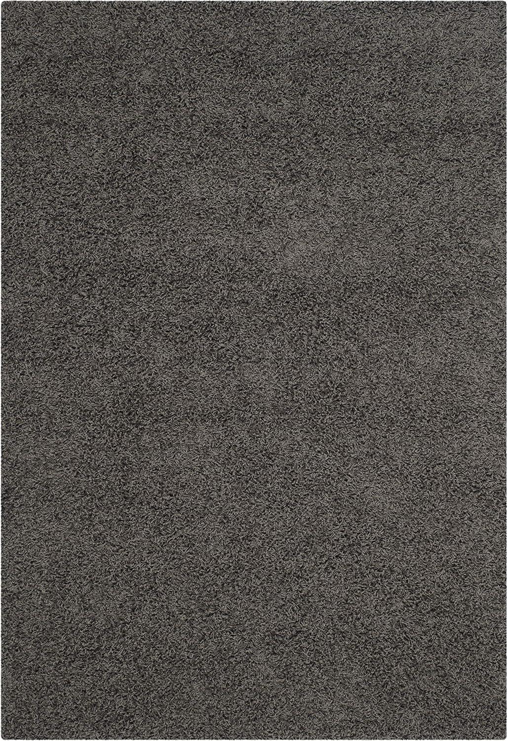 Athens Shag SGA119 Power Loomed Indoor Area Rug - Dark Grey - 5'1"x7'6" - Safavieh