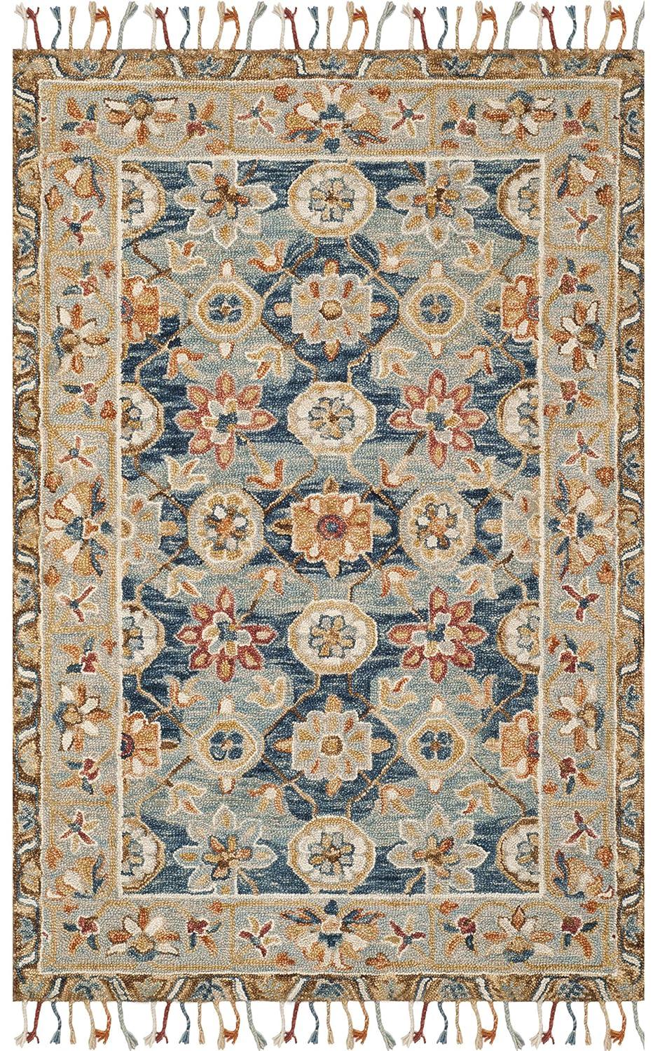 Aspen APN110 Hand Tufted Area Rug - Grey/Navy - 5'x8' - Safavieh.