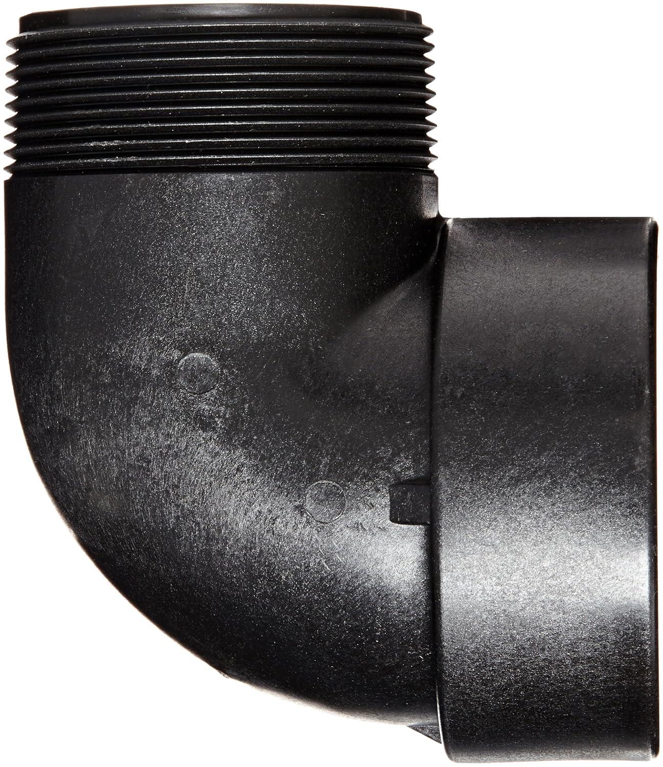 Banjo SL300-90 Polypropylene Pipe Fitting, 90 Degree Street Elbow, Schedule 80, 3" NPT Female x NPT Male