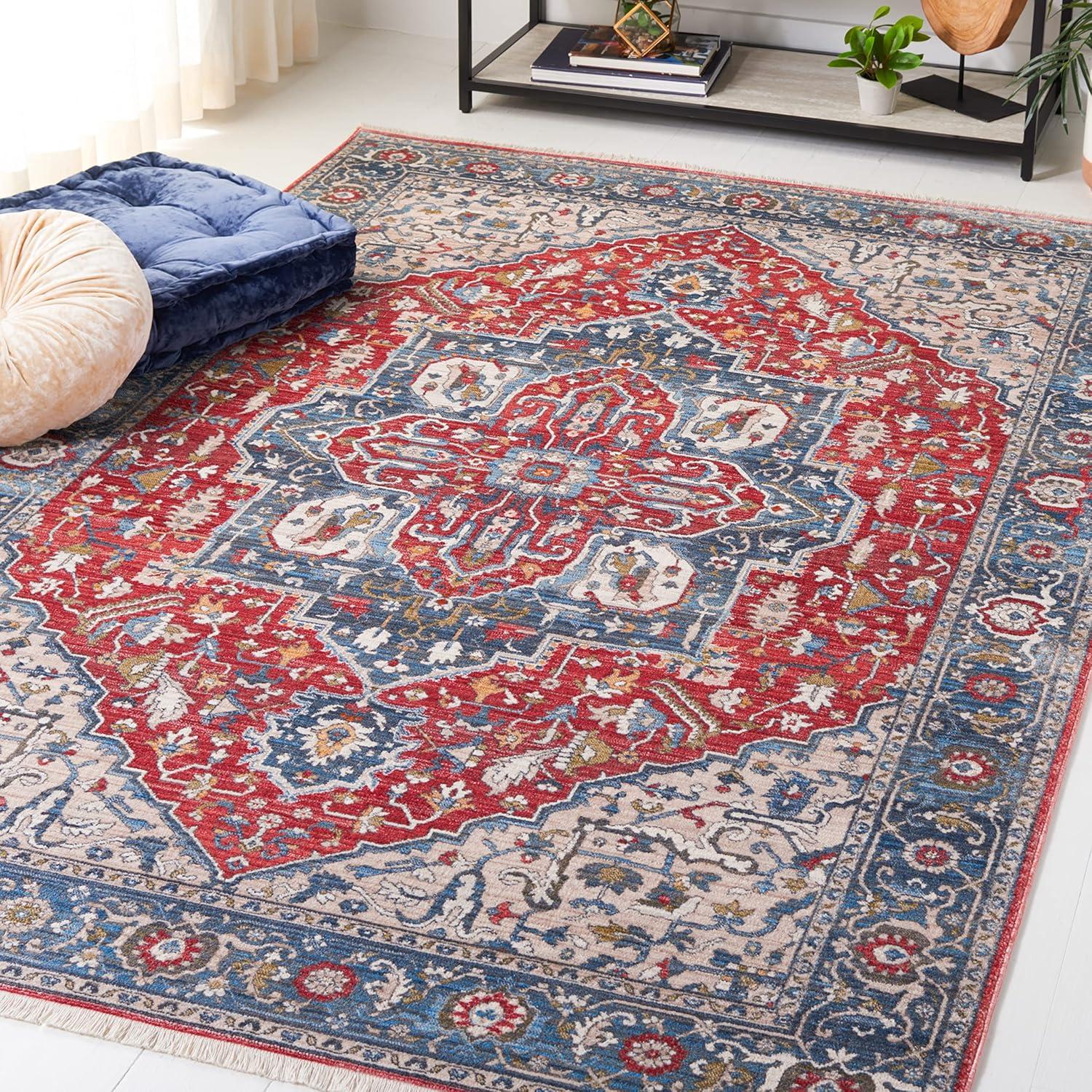 Vintage Persian VTP479 Power Loomed Area Rug - Red/Blue - 8'x10' - Safavieh.
