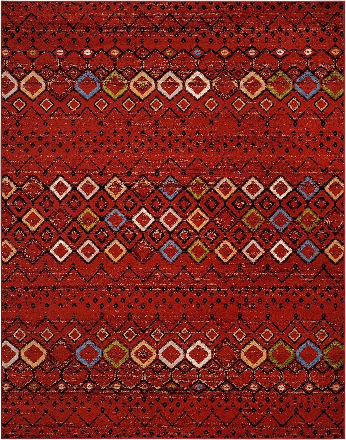 Safavieh Amsterdam Gladwin Geometric Area Rug, Terracotta/Multi, 11' x 15'