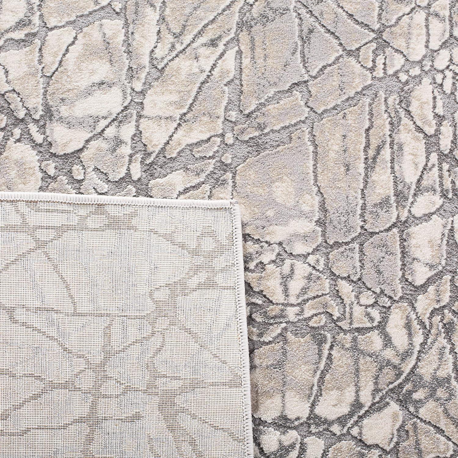 Meadow MDW324 Power Loomed Indoor Area Rug - Beige/Grey - 9'x12' - Safavieh