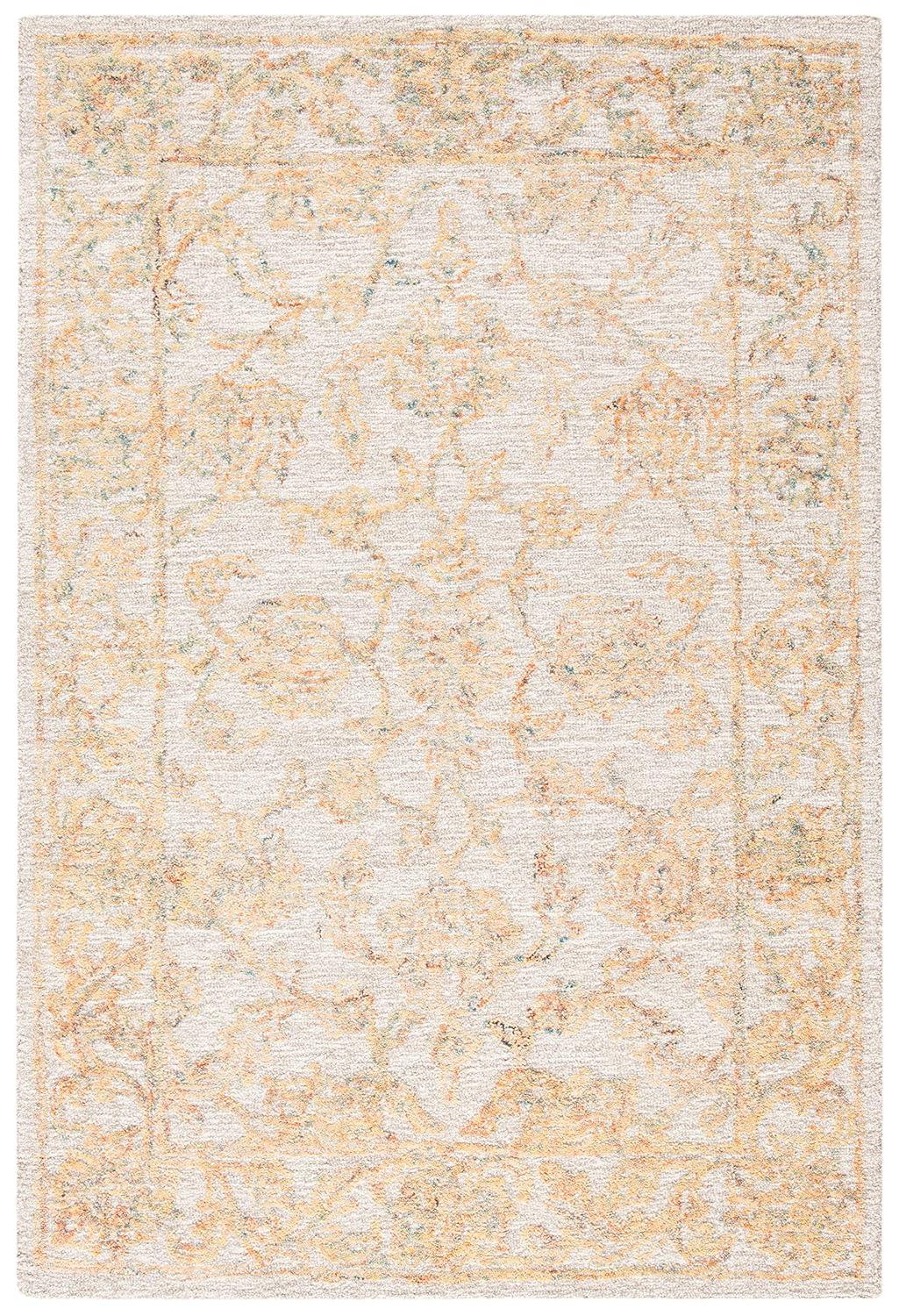 Abstract ABT477 Hand Tufted Area Rug - Beige/Gold - 6' X 9' - Safavieh.
