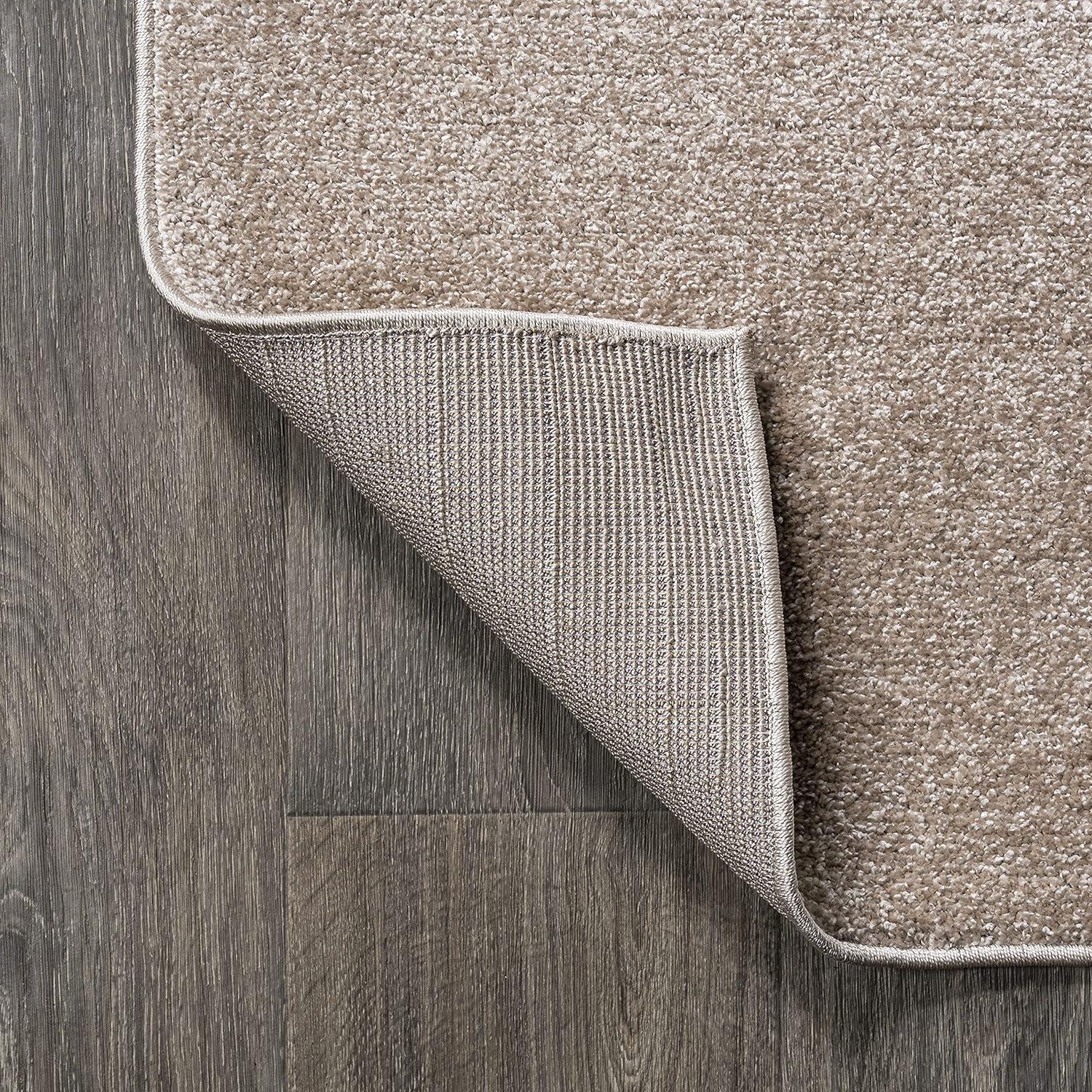 5'x5' Haze Solid Low-Pile, Beige - JONATHAN Y