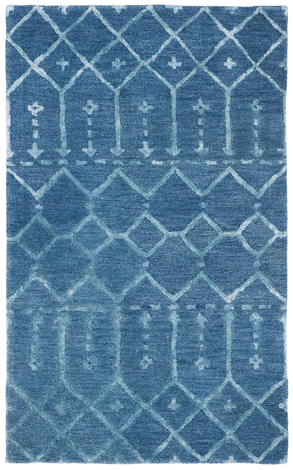 Himalaya HIM903 Handmade Accent Rug - 3'x5' - Navy/Silver - Safavieh