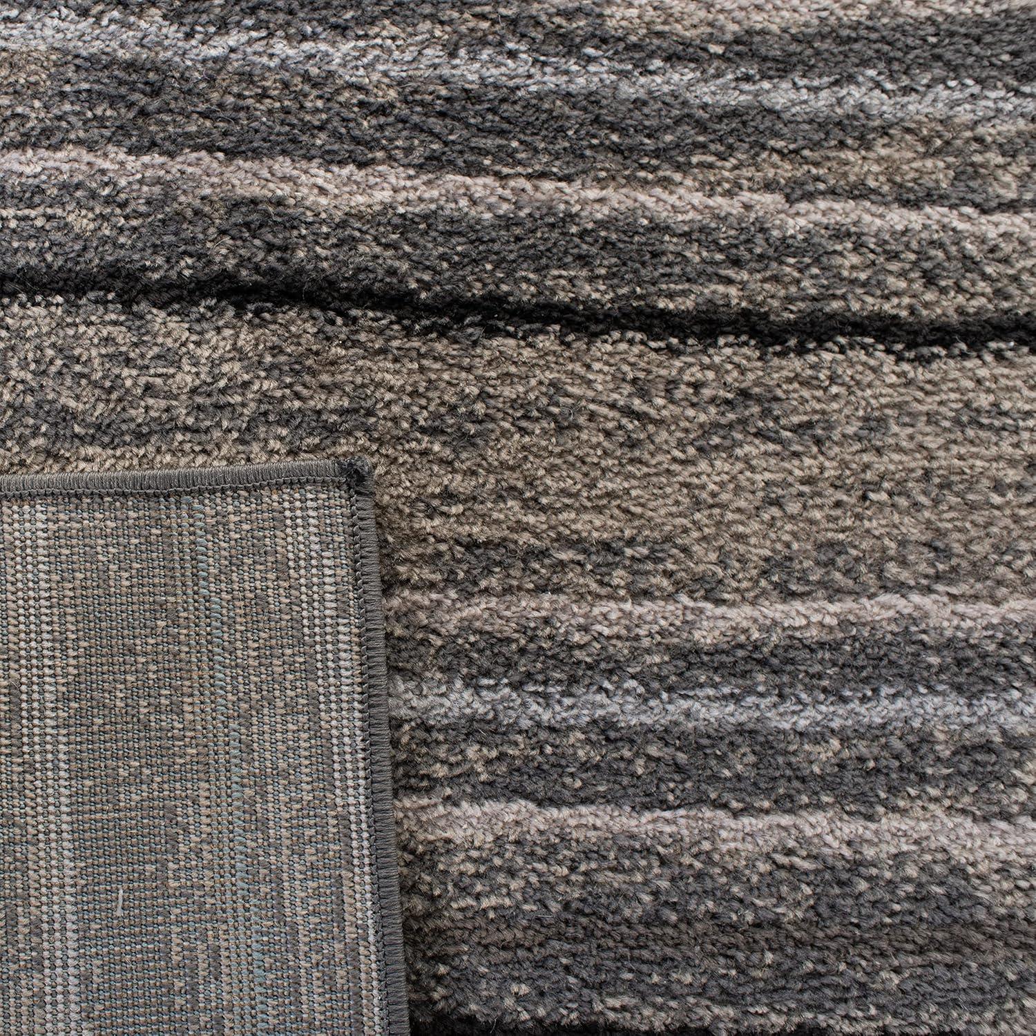 Amsterdam AMS111 Power Loomed Indoor Area Rug - Silver/Beige - 4'x6' - Safavieh