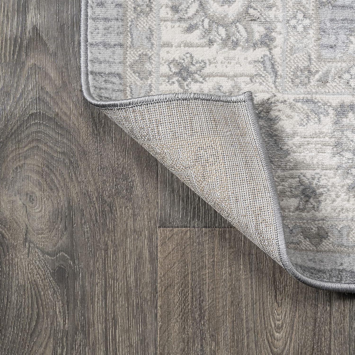 4' X 6' Modern Persian Vintage Moroccan Traditional Area Rug, Light Gray - JONATHAN Y